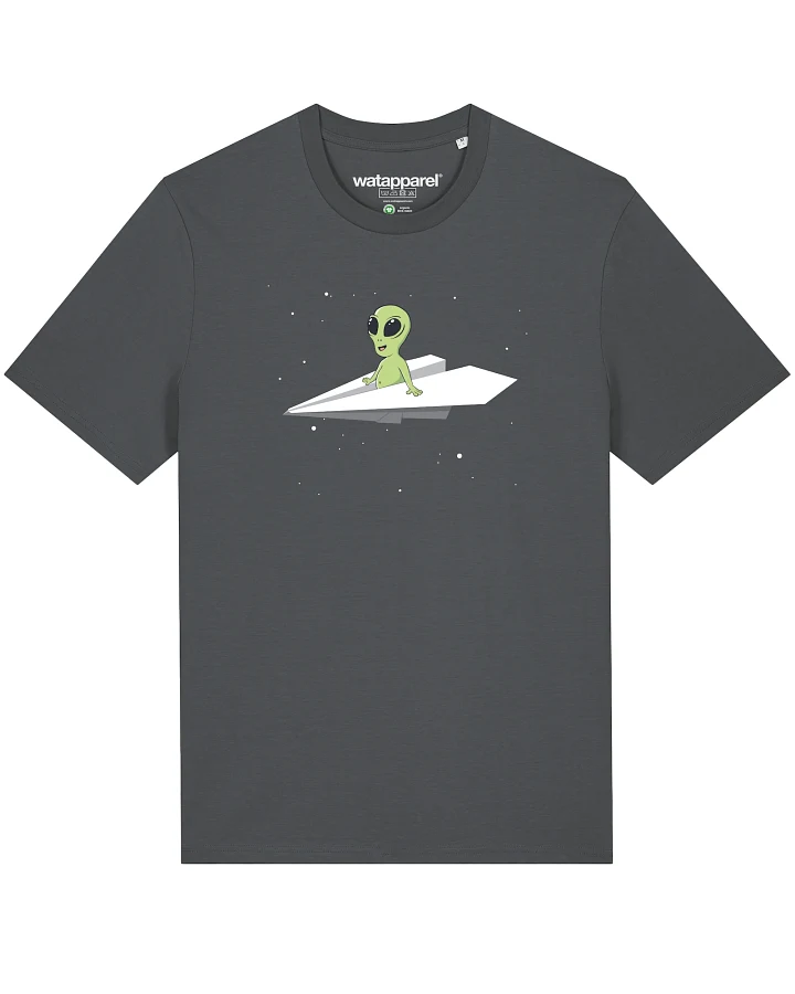 Watapparel Shirt Alien on a paper plane