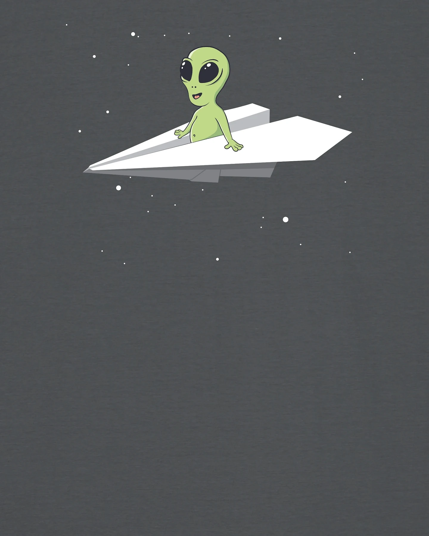 Watapparel Shirt Alien on a paper plane – Ansicht 3