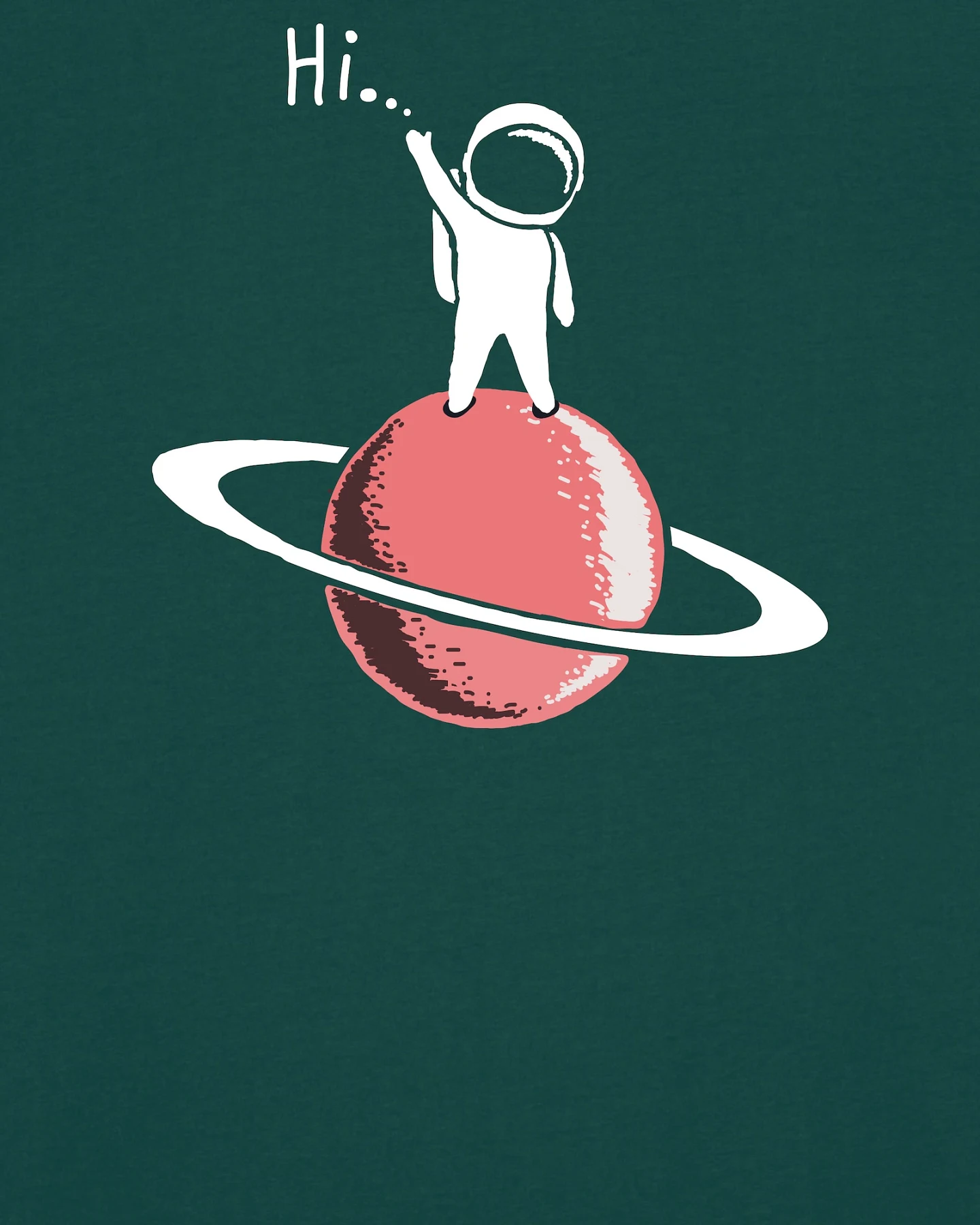 Watapparel T-Shirt Astronaut says Hi – Ansicht 3