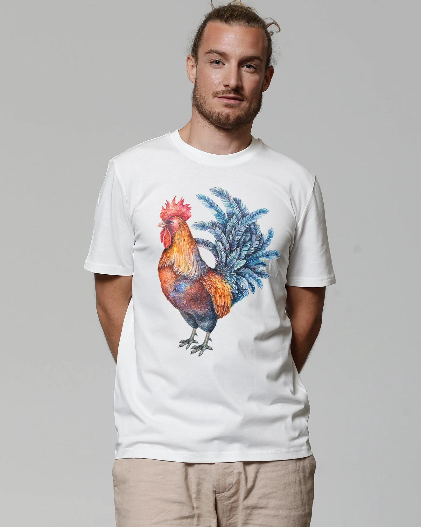 Watapparel T-Shirt Grimmiger Gockel – Ansicht 2