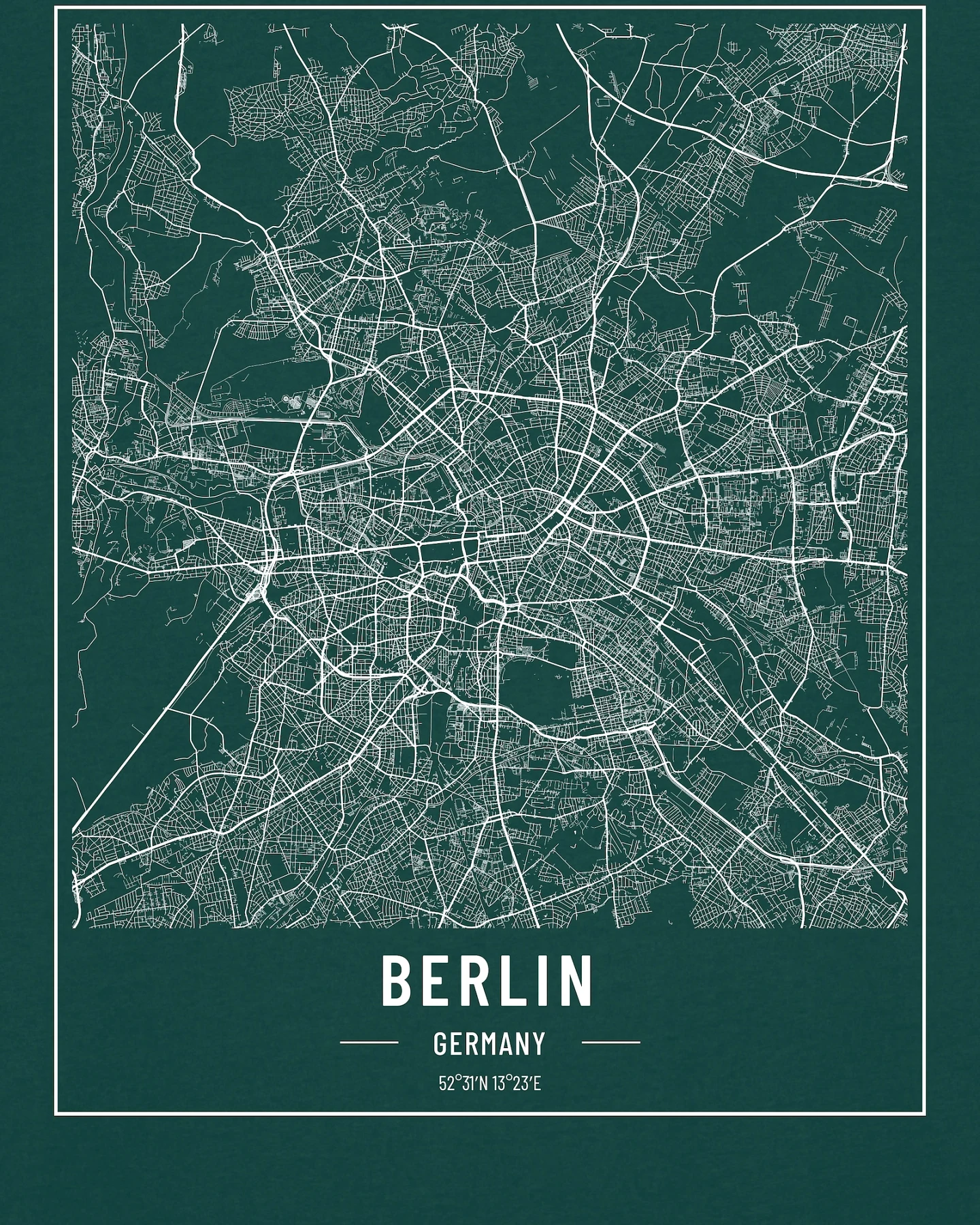 Watapparel T-Shirt City maps Berlin Landkarte – Ansicht 3
