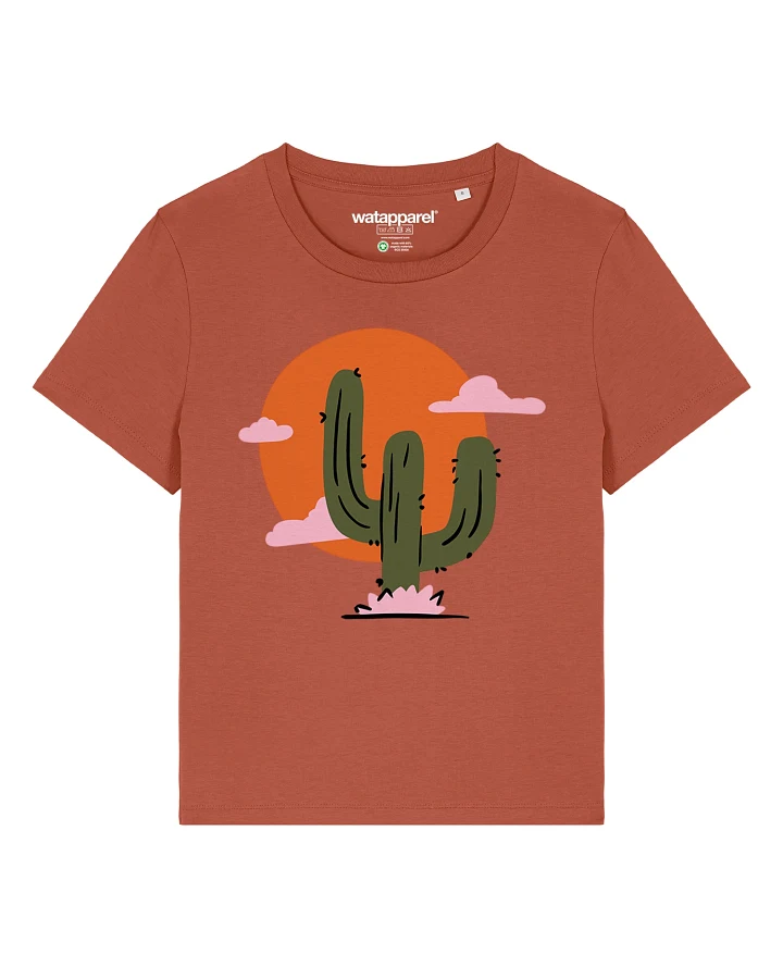 Watapparel T-Shirt Kaktus Im Sonnenuntergang