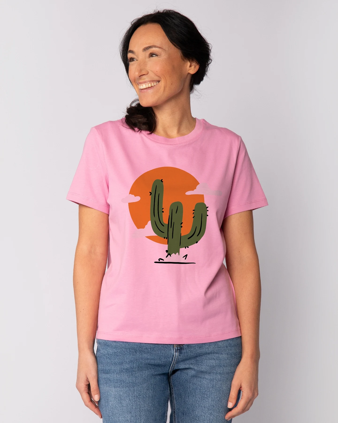 Watapparel T-Shirt Kaktus Im Sonnenuntergang (GOTS) – Ansicht 2