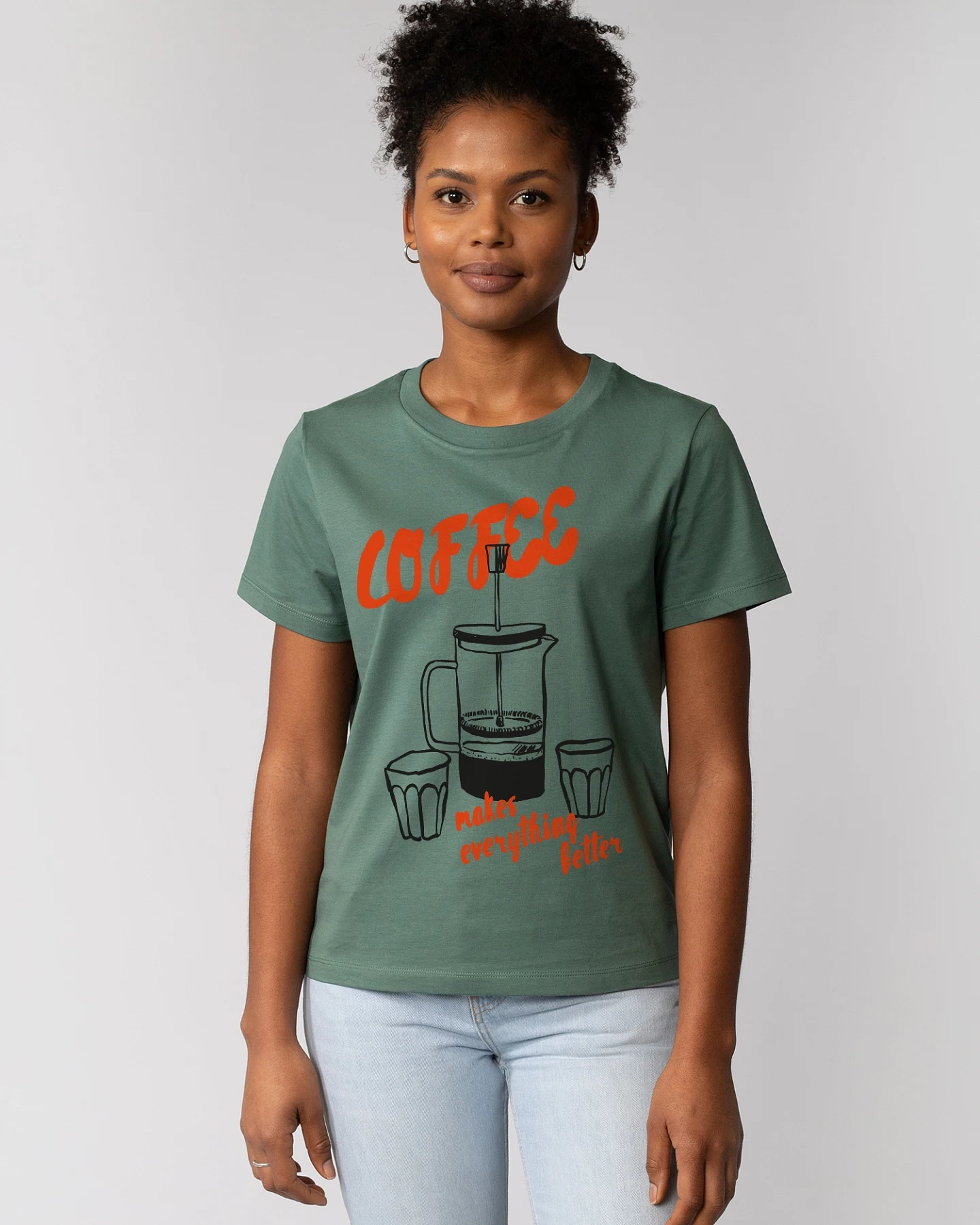Watapparel T-Shirt Coffee makes everything better – Ansicht 2