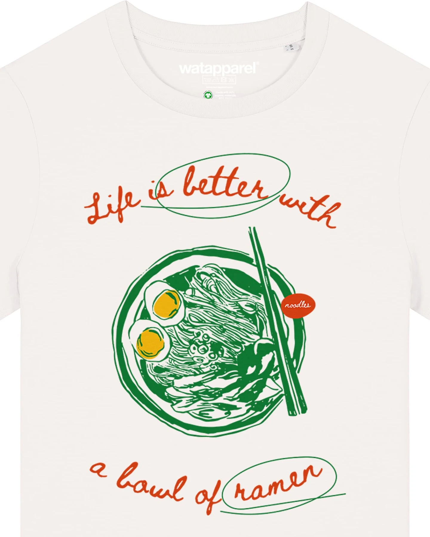 Watapparel T-Shirt Life is better with ramen – Ansicht 3