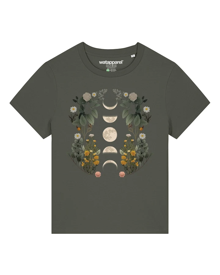 Watapparel T-Shirt Moonphases & Flower