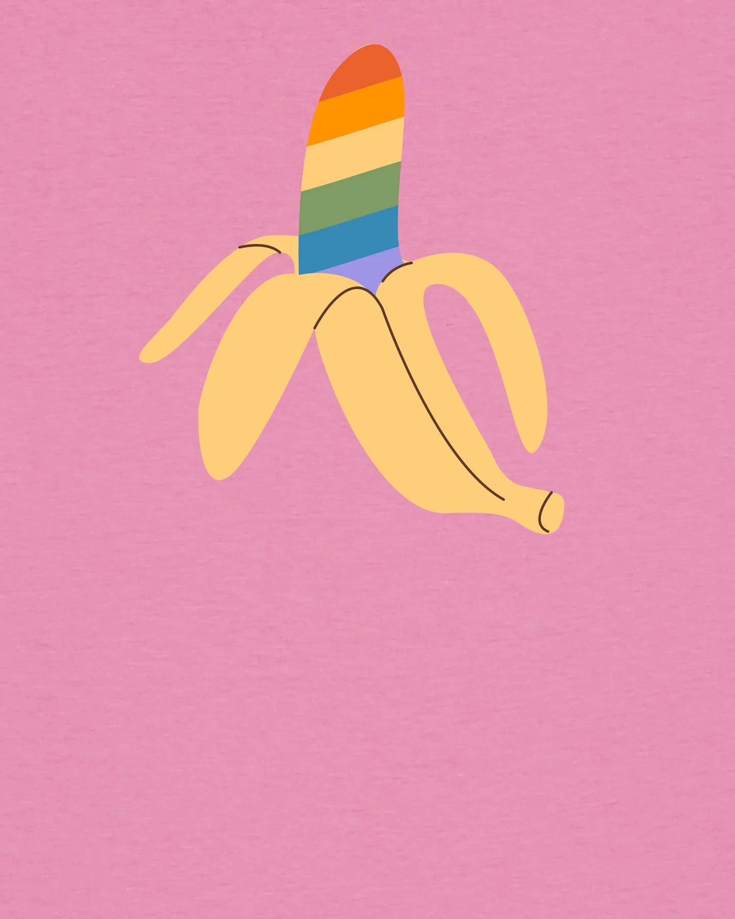 Watapparel T-Shirt Rainbow Banana – Ansicht 3