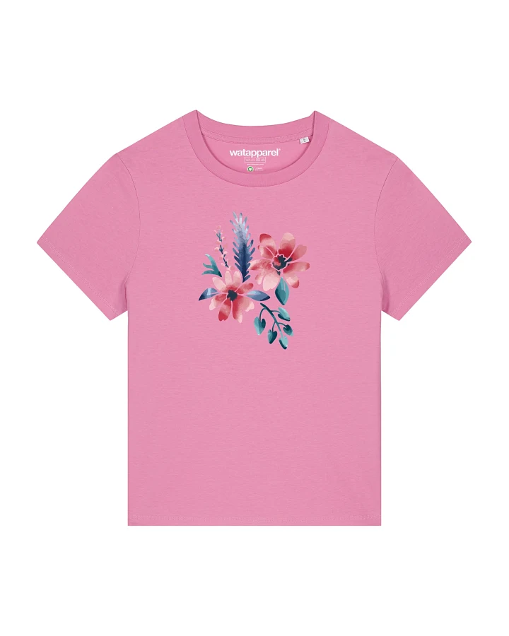 Watapparel Shirt Blume in Wasserfarbe 02