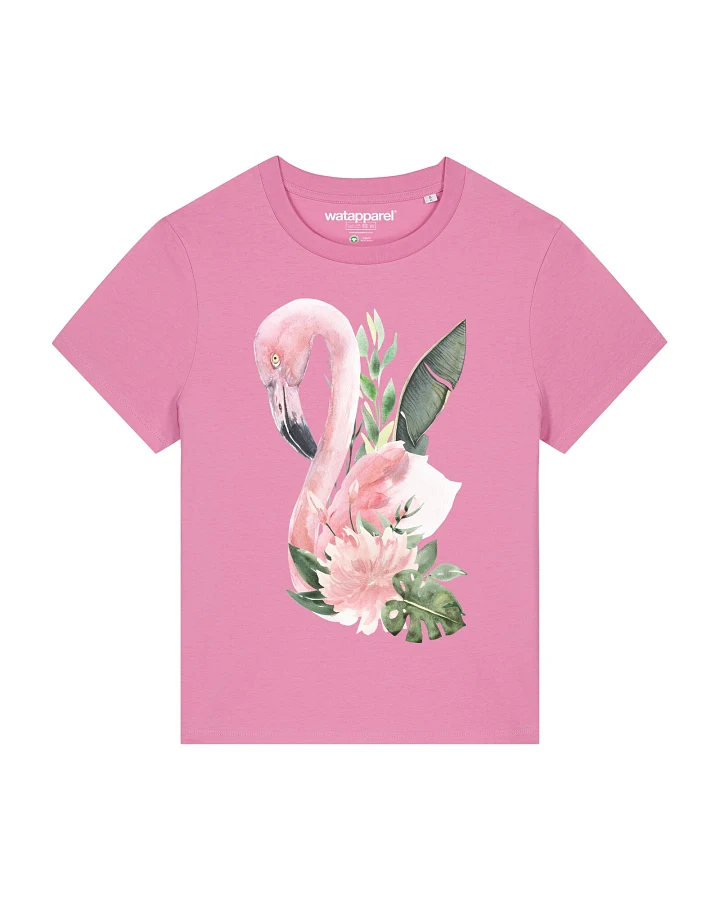 Produktseite: Watapparel Shirt Flamingo mit Blumen