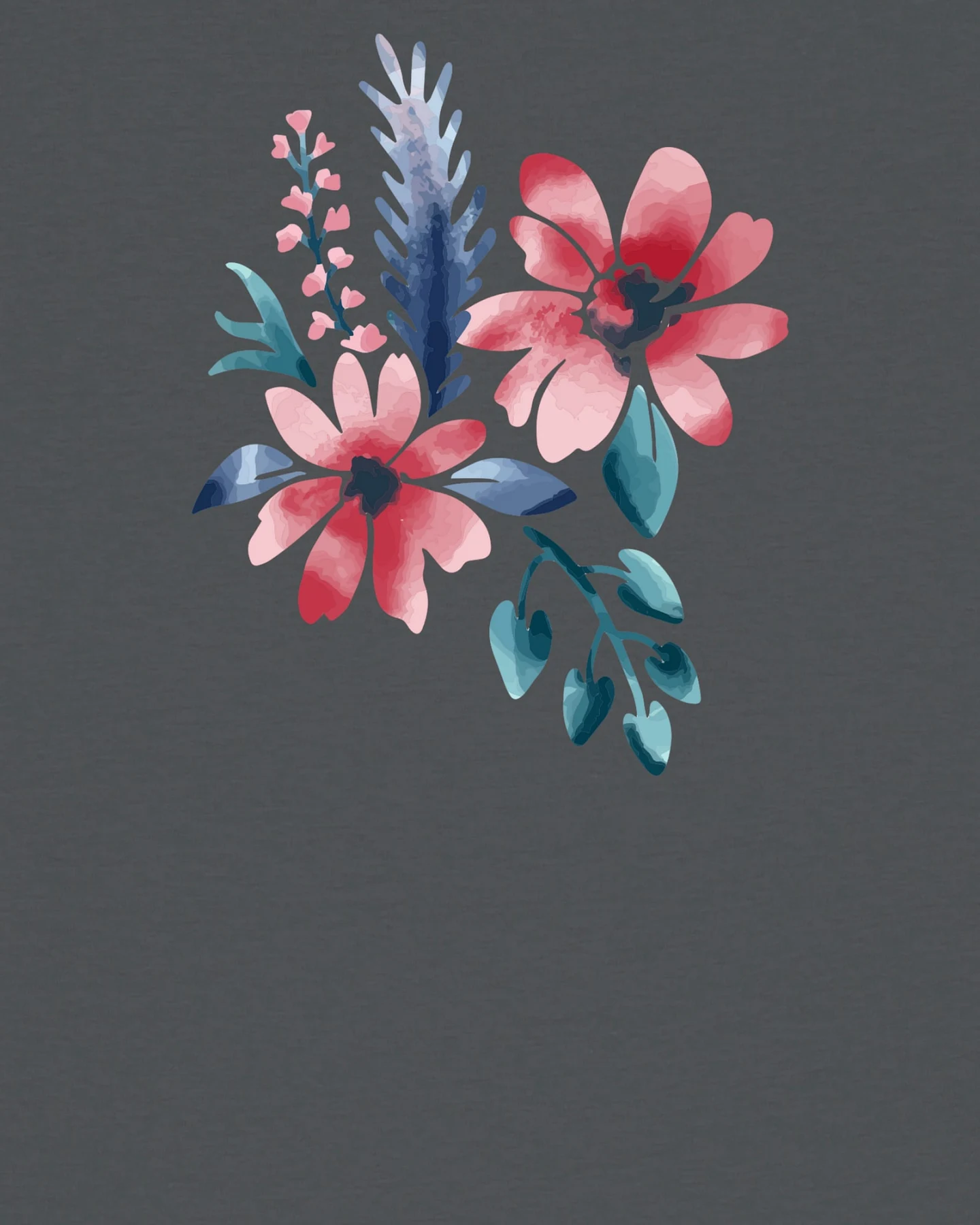 Watapparel Shirt Blume in Wasserfarbe – Ansicht 3