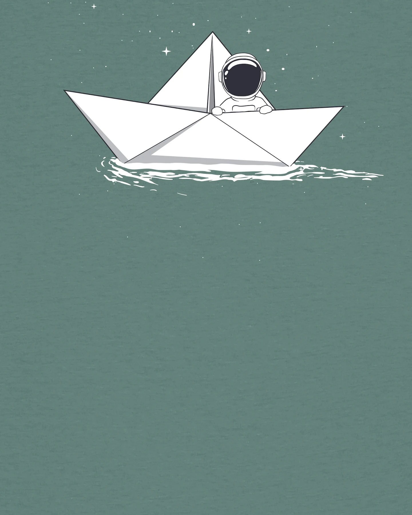 Watapparel T-Shirt Astronaut in paper boat – Ansicht 3