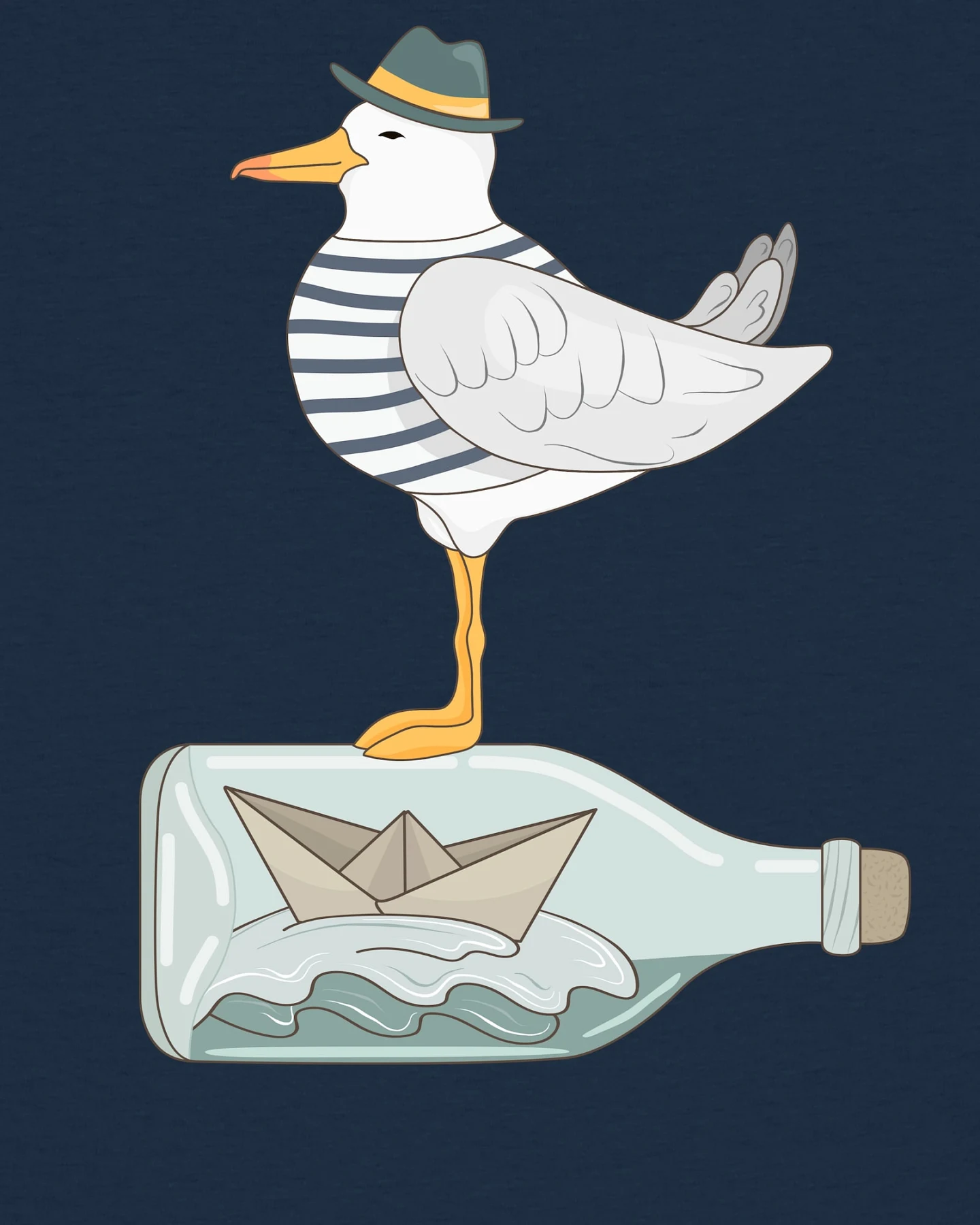 Watapparel Shirt Möwe mit Hut – Ansicht 3