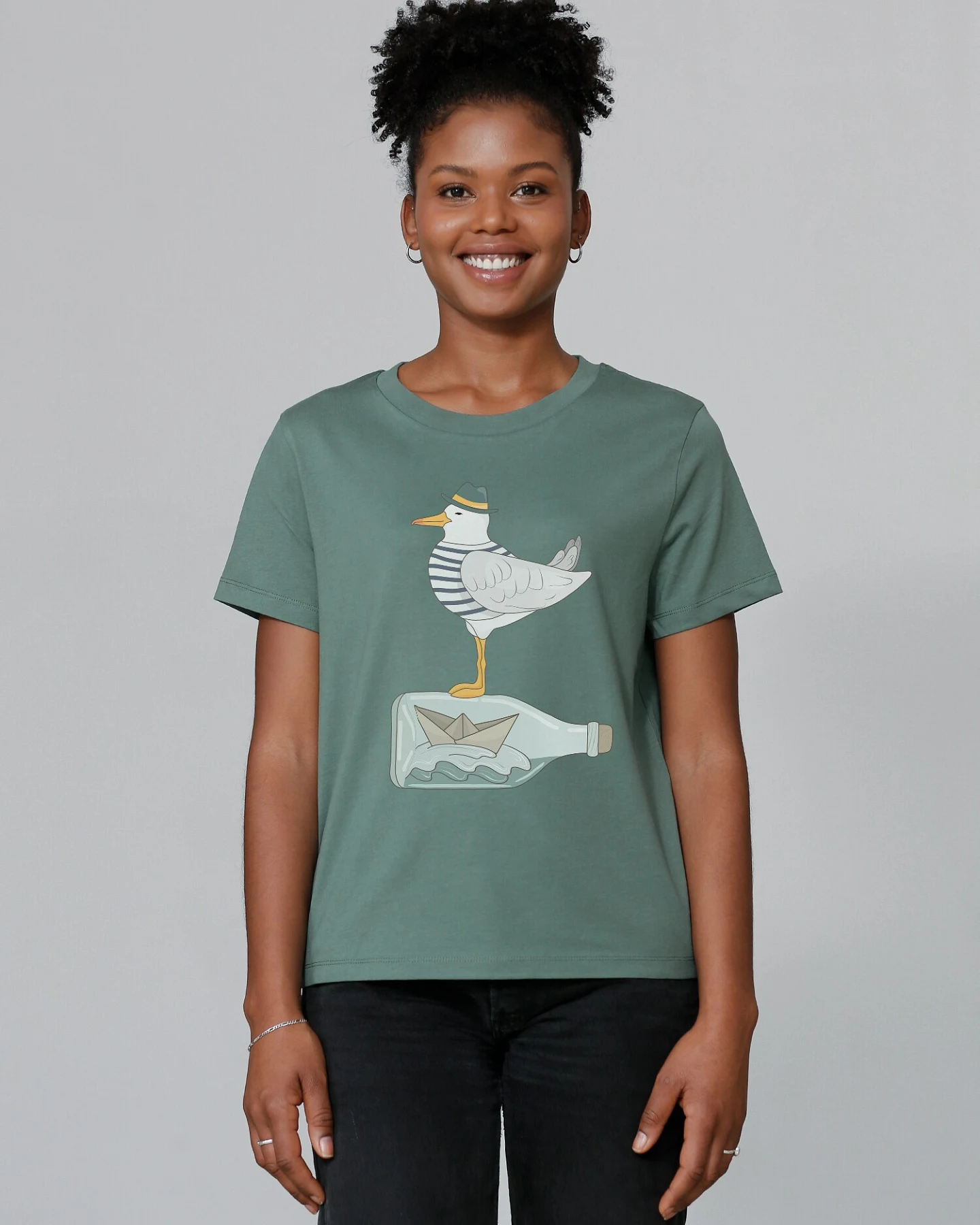 Watapparel T-Shirt Möwe mit Hut – Ansicht 2