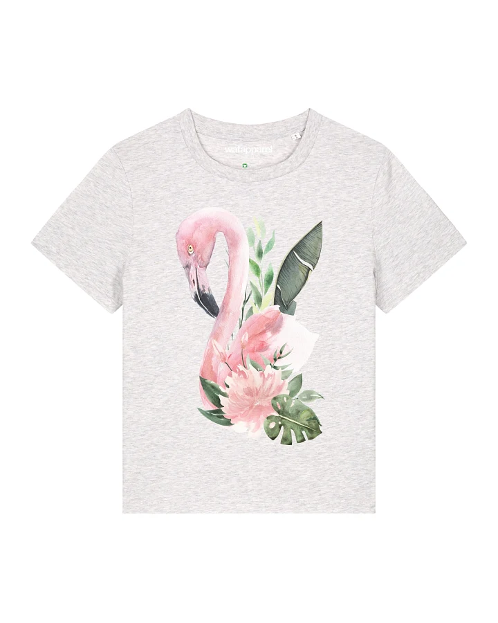 Watapparel Shirt Flamingo mit Blumen