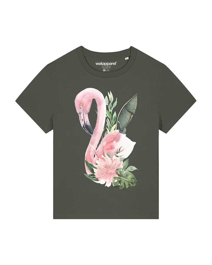 Produktseite: Watapparel Shirt Flamingo mit Blumen