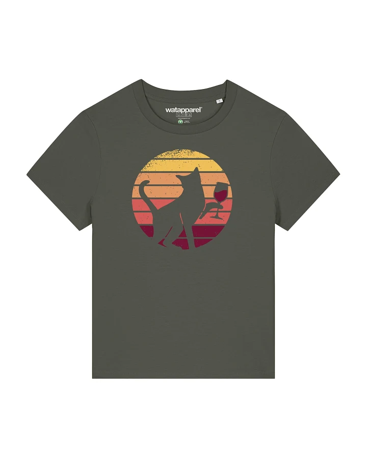 Produktseite: Watapparel Shirt Sunset Katze & Rotwein