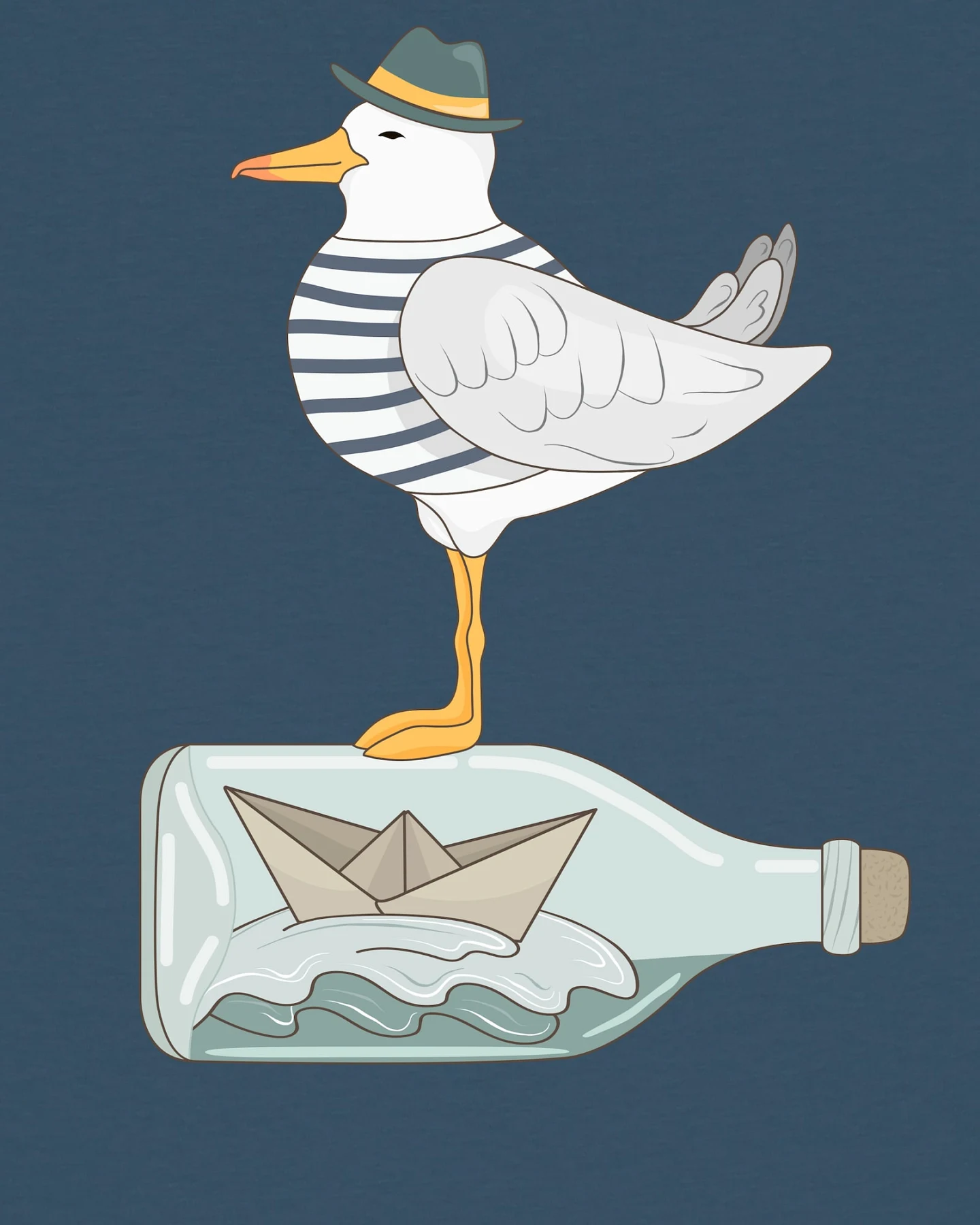 Watapparel Shirt Möwe mit Hut – Ansicht 3