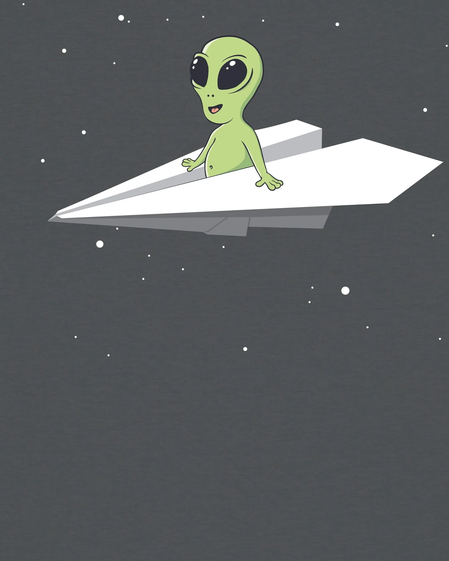 Watapparel Shirt Alien on a paper plane – Ansicht 3