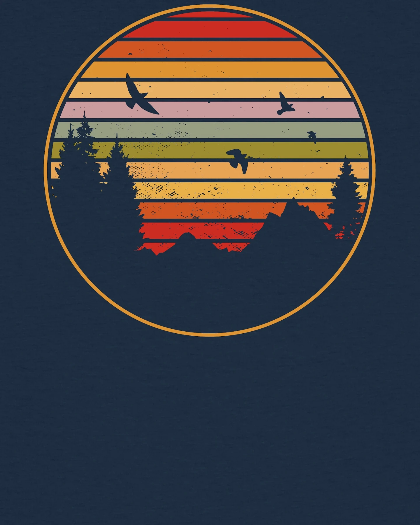 Watapparel T-Shirt Sunset Berge & Tannen – Ansicht 3
