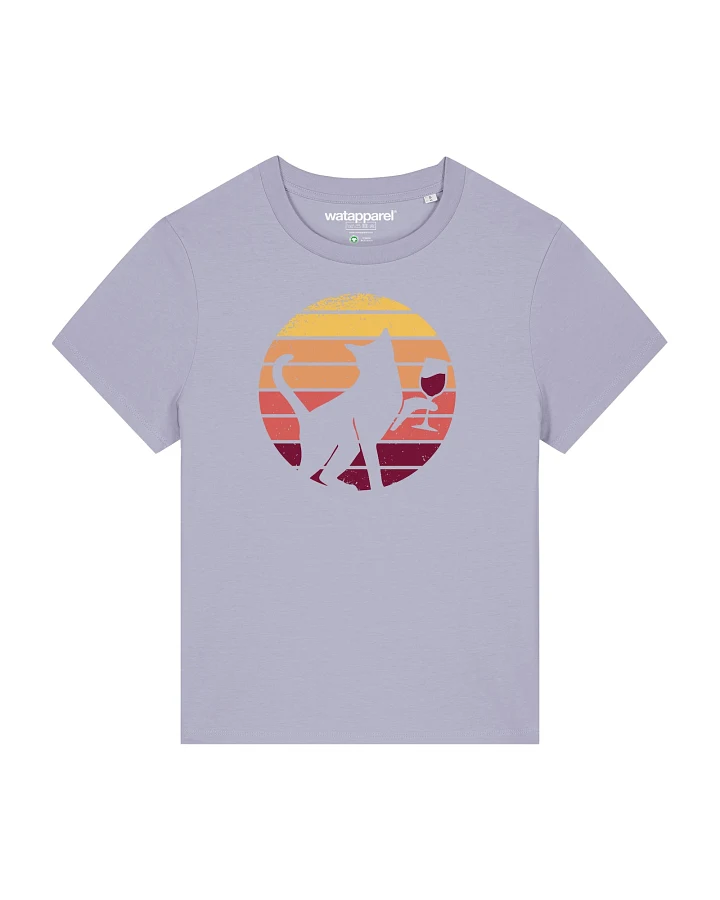 Produktseite: Watapparel Shirt Sunset Katze & Rotwein