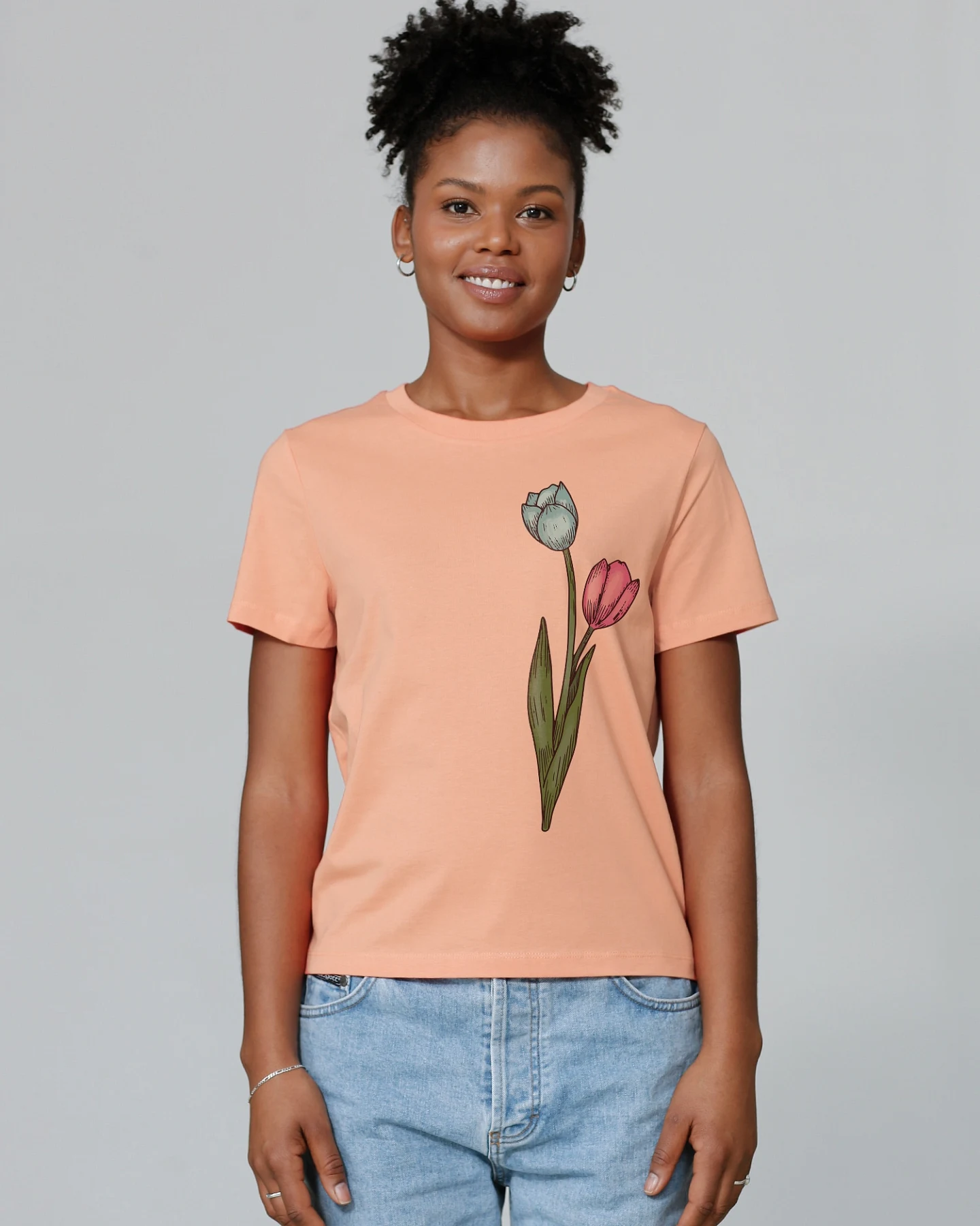 Watapparel Shirt Blume in Wasserfarbe 05 – Ansicht 2