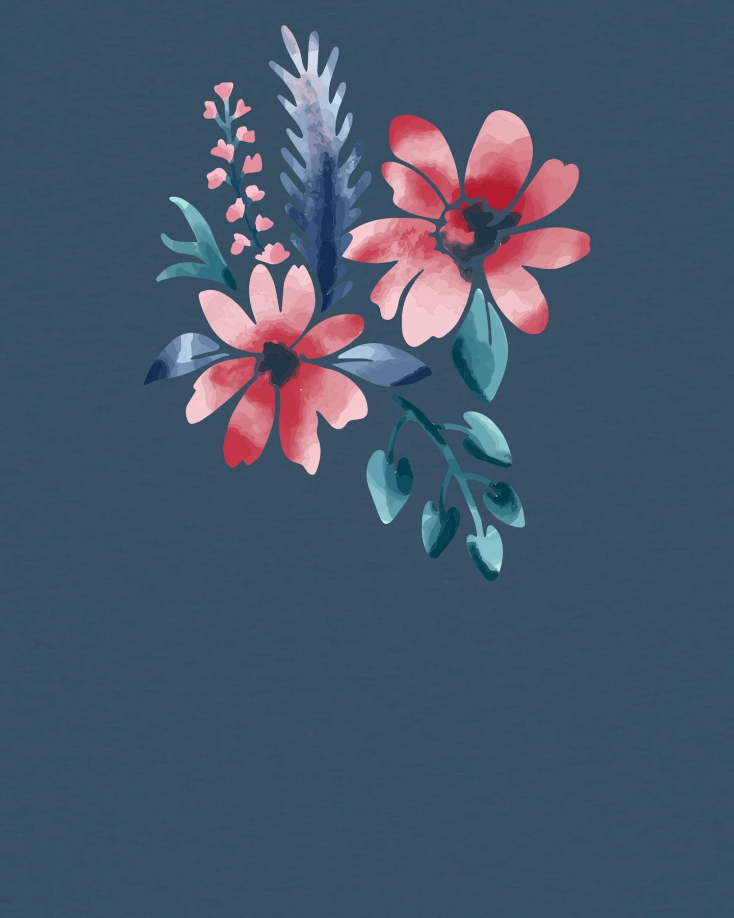 Watapparel Shirt Blume in Wasserfarbe 02 – Ansicht 3