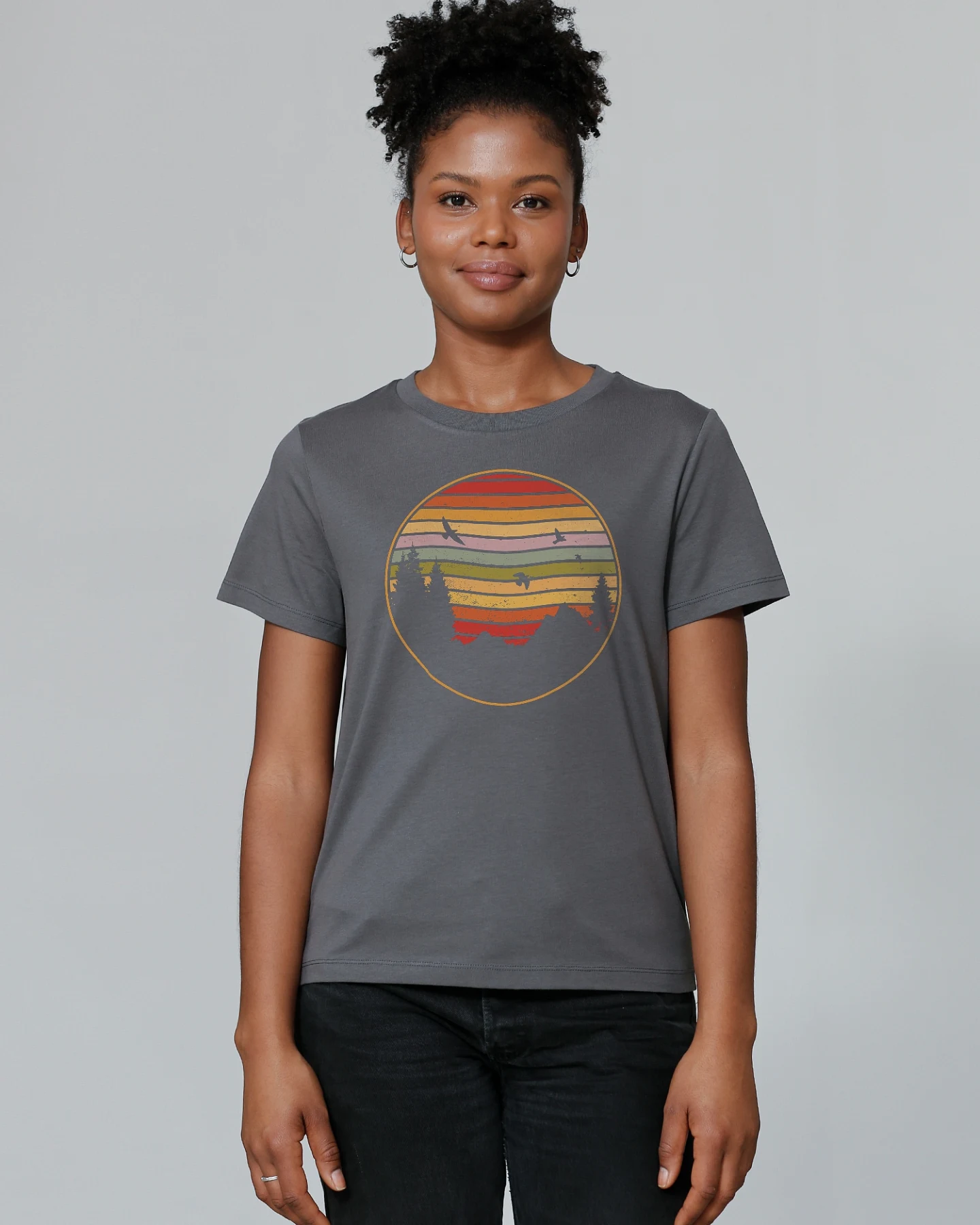 Watapparel T-Shirt Sunset Berge & Tannen – Ansicht 2