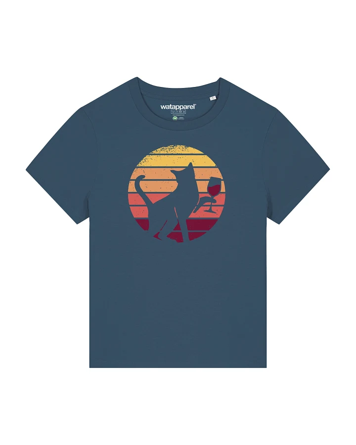 Produktseite: Watapparel Shirt Sunset Katze & Rotwein