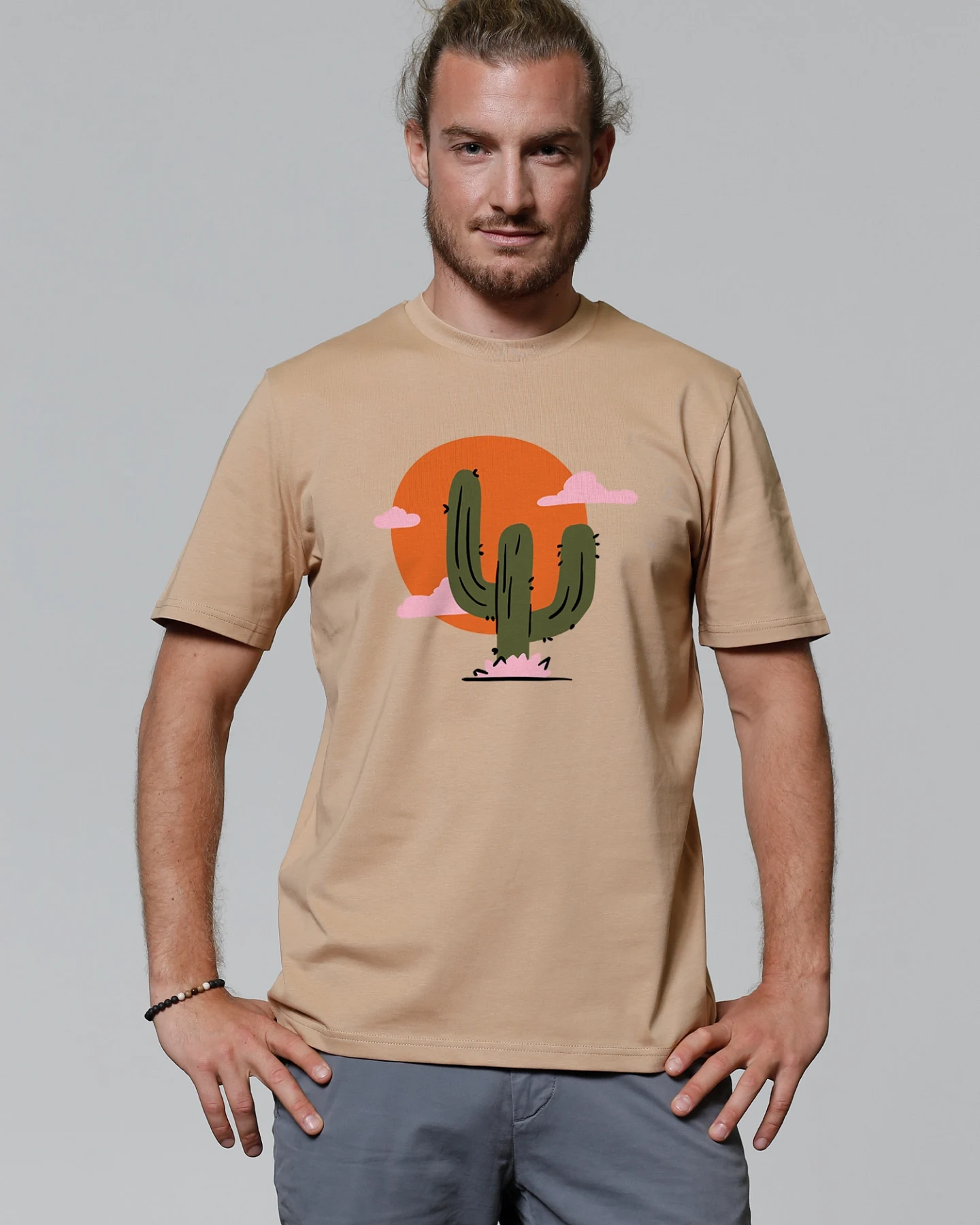 Watapparel T-Shirt Kaktus Im Sonnenuntergang – Ansicht 2