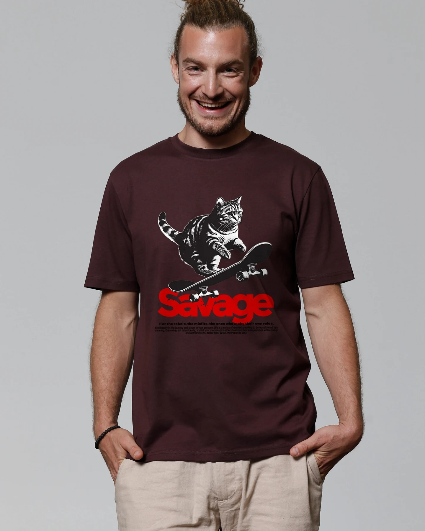 Watapparel T-Shirt Savage cat – Ansicht 2