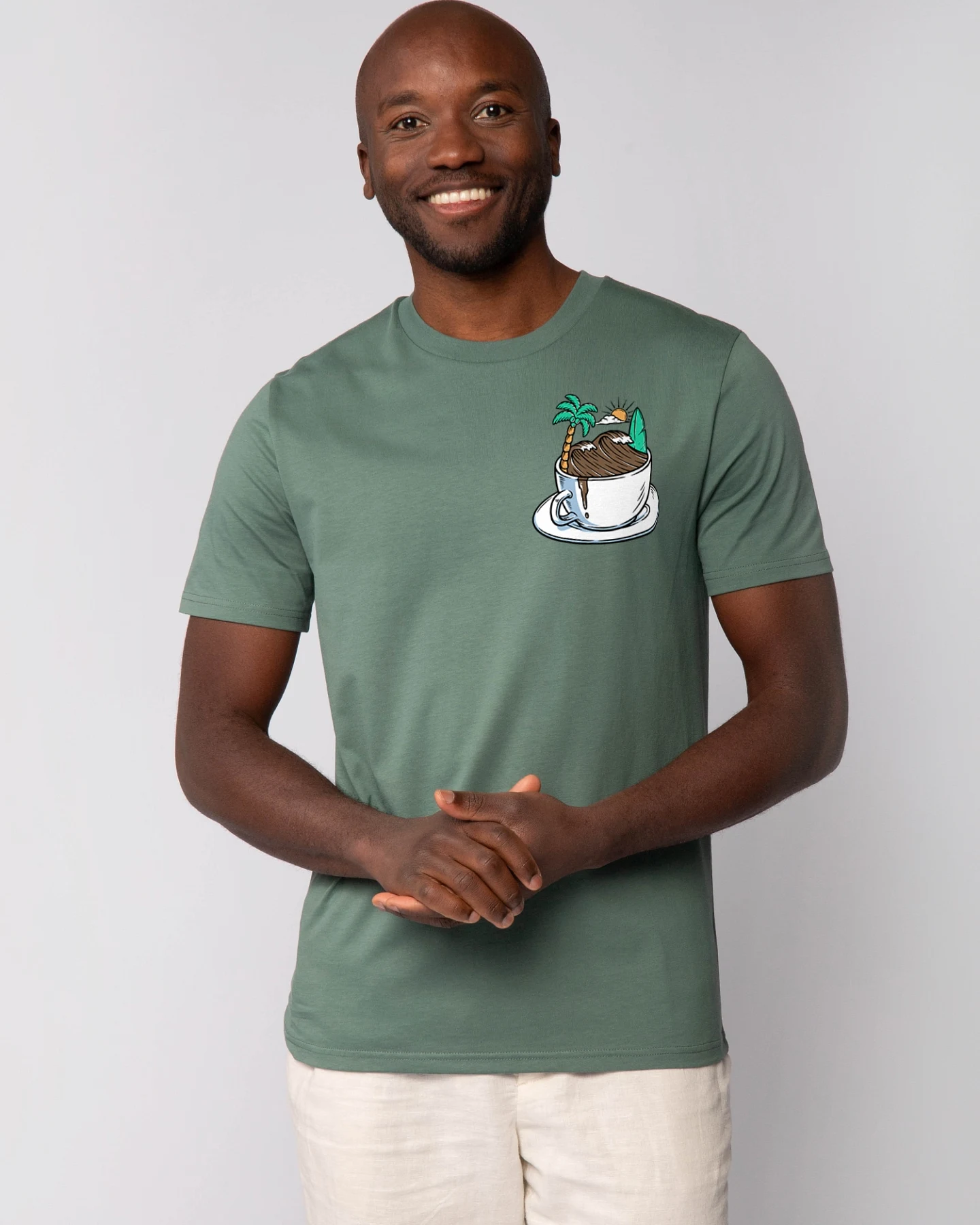 Watapparel T-Shirt Coffee Waves – Ansicht 2