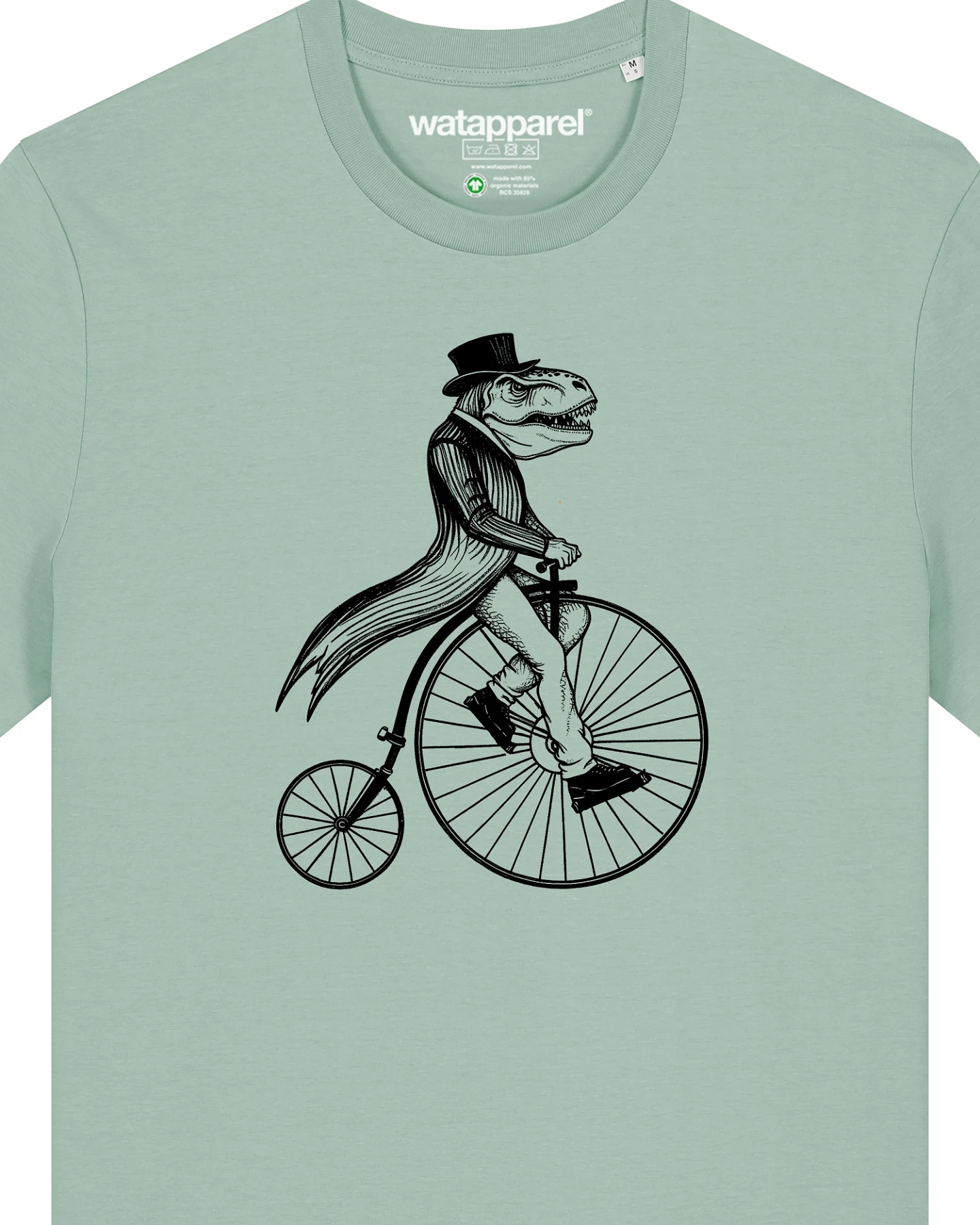 Watapparel T-Shirt T-Rex Auf Fahrrad – Ansicht 3