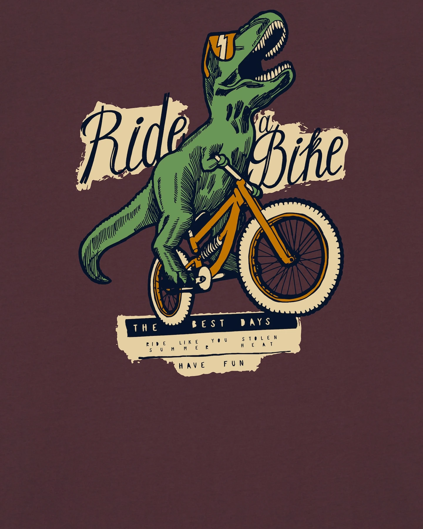 Watapparel T-Shirt T-Rex Fahrrad – Ansicht 3
