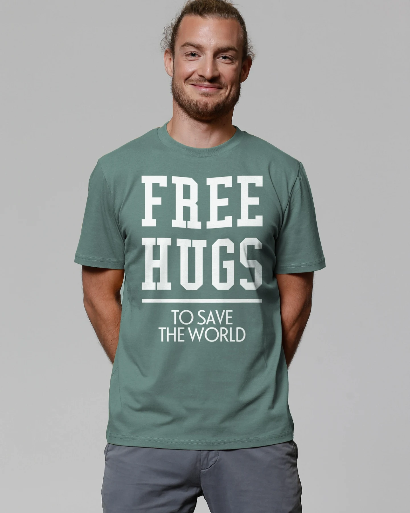 Watapparel Shirt Free hugs to save the world – Ansicht 2