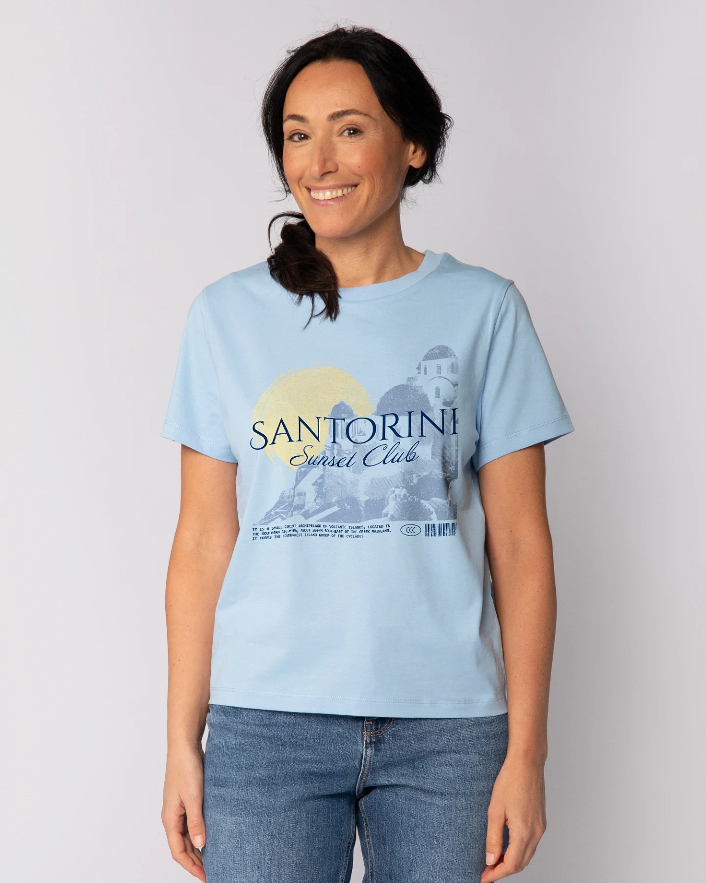 Watapparel T-Shirt Santorini Sunset Club – Ansicht 2