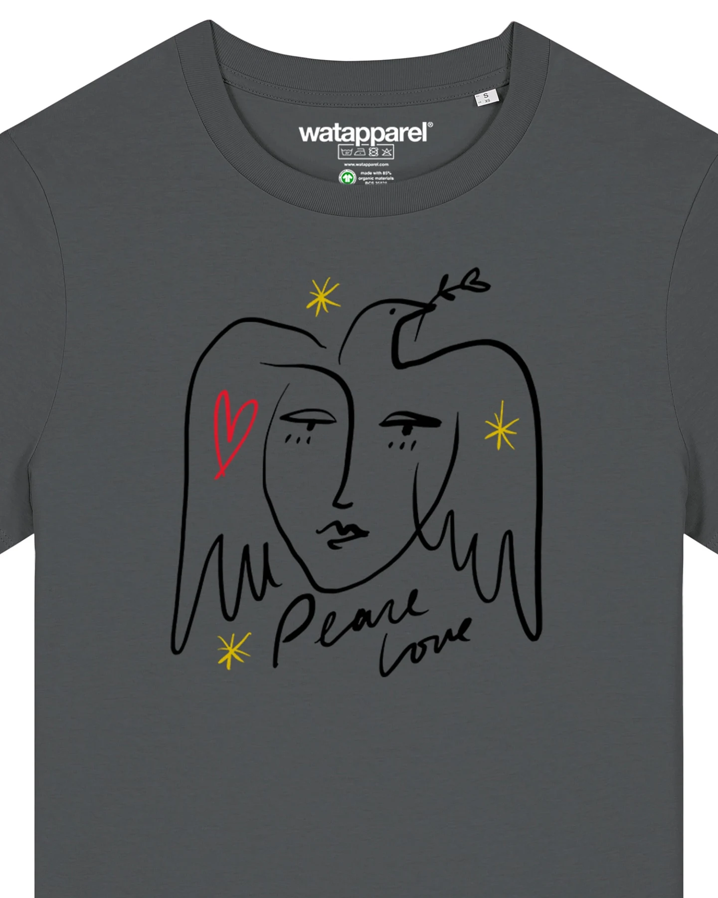 Watapparel T-Shirt Peace Love – Ansicht 3