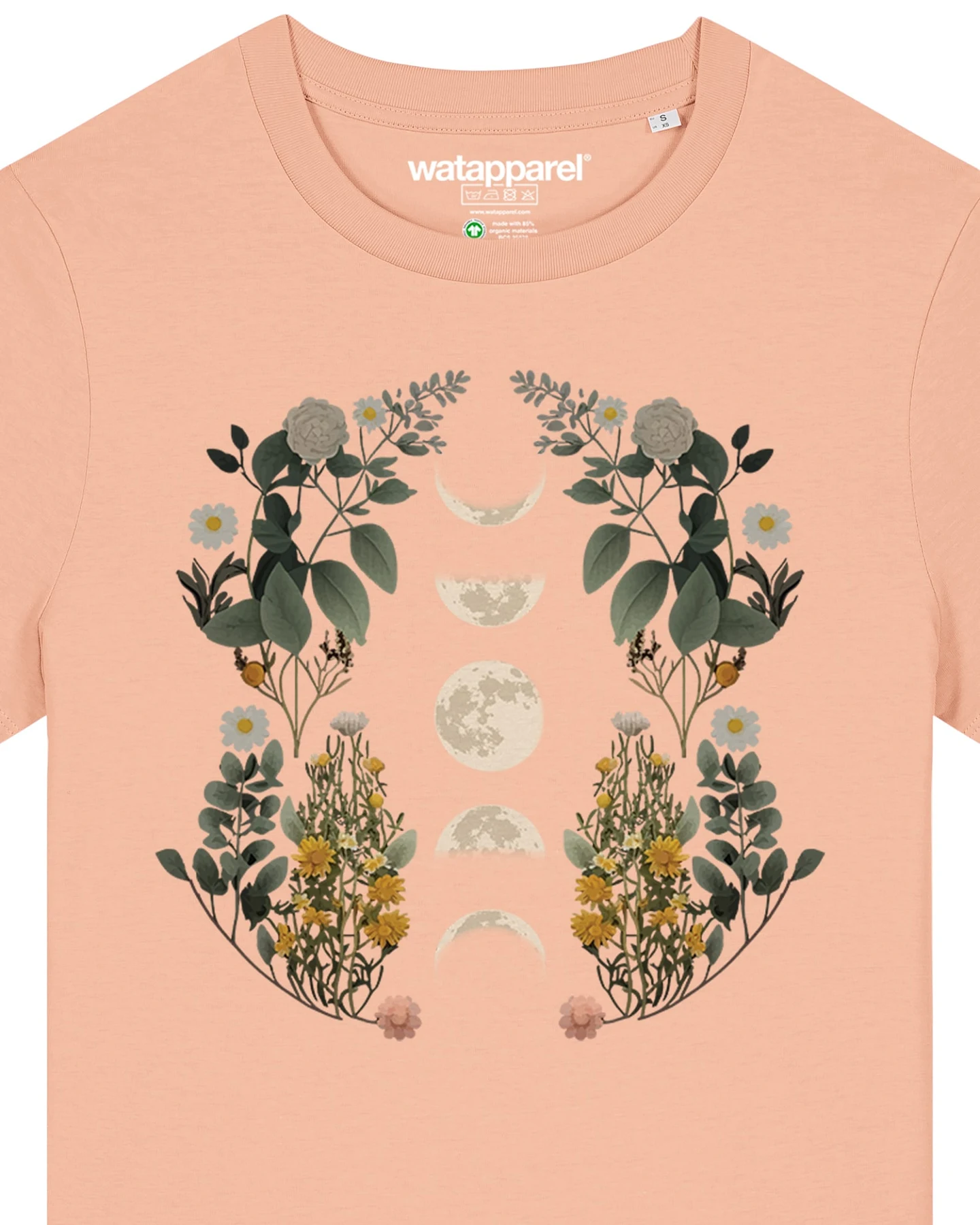 Watapparel T-Shirt Moonphases & Flower – Ansicht 3