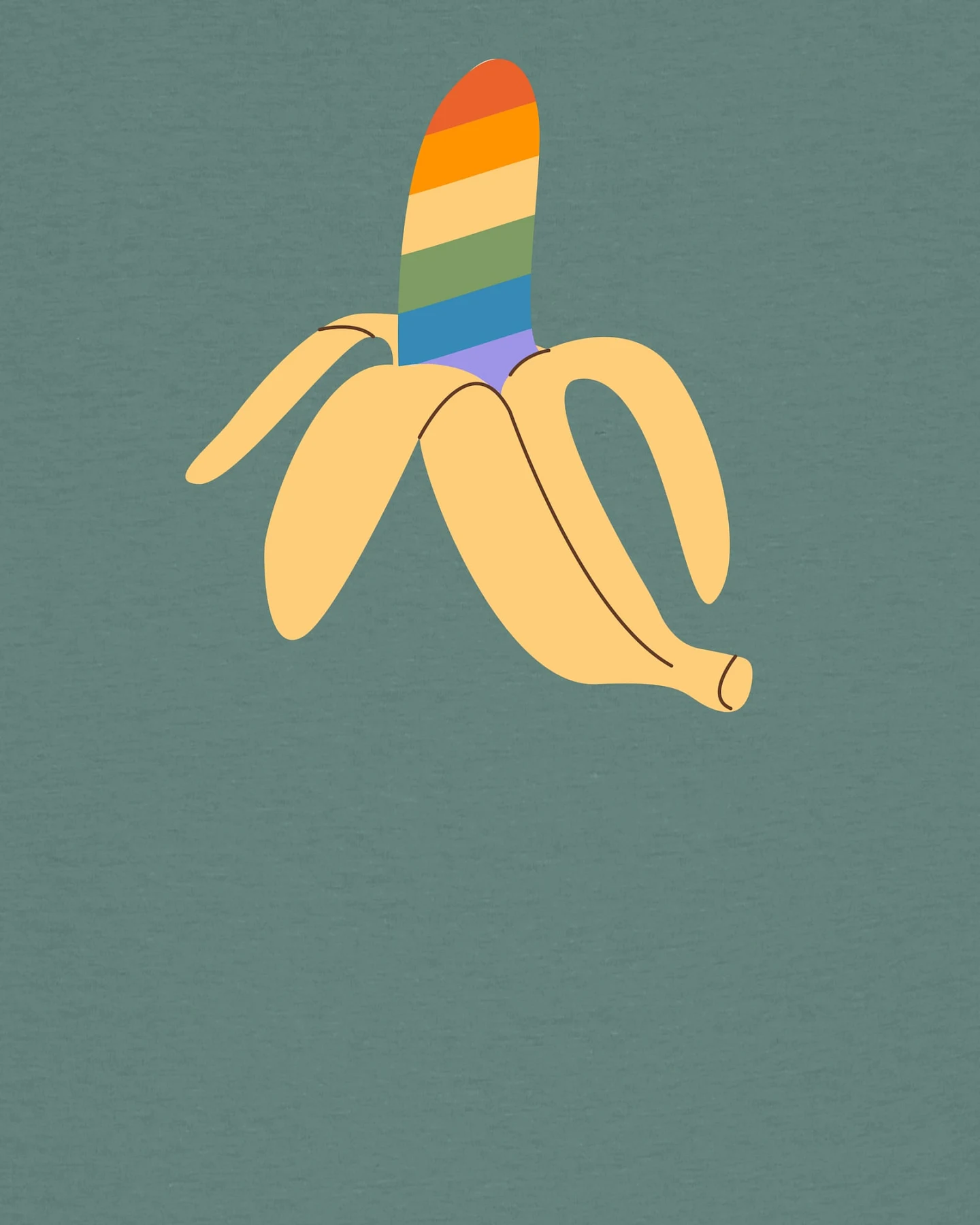 Watapparel T-Shirt Rainbow Banana – Ansicht 3