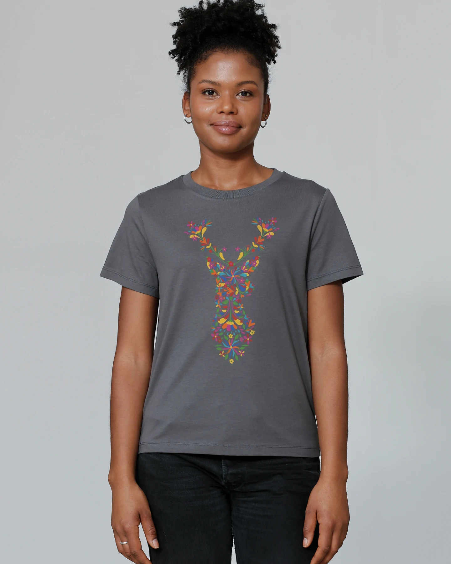Watapparel T-Shirt Floral Deer – Ansicht 2