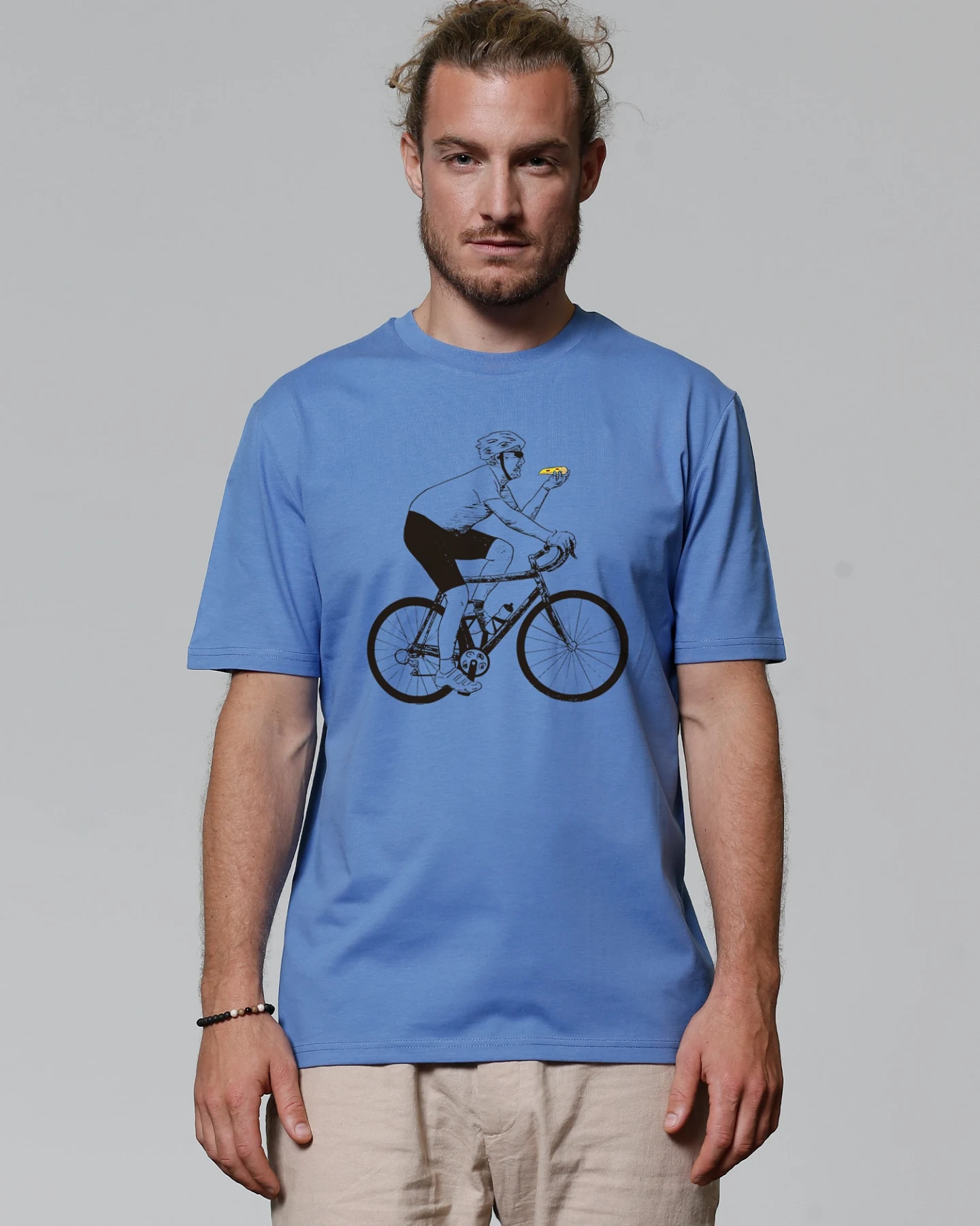 Watapparel T-Shirt Fahrrad und Pizza – Ansicht 2