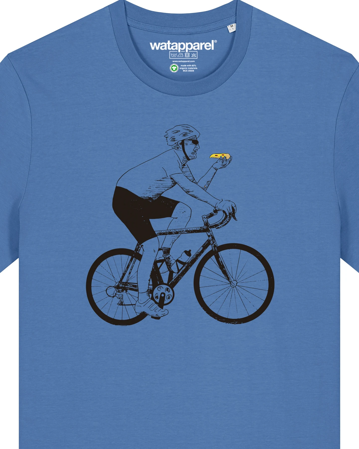 Watapparel T-Shirt Fahrrad und Pizza – Ansicht 3
