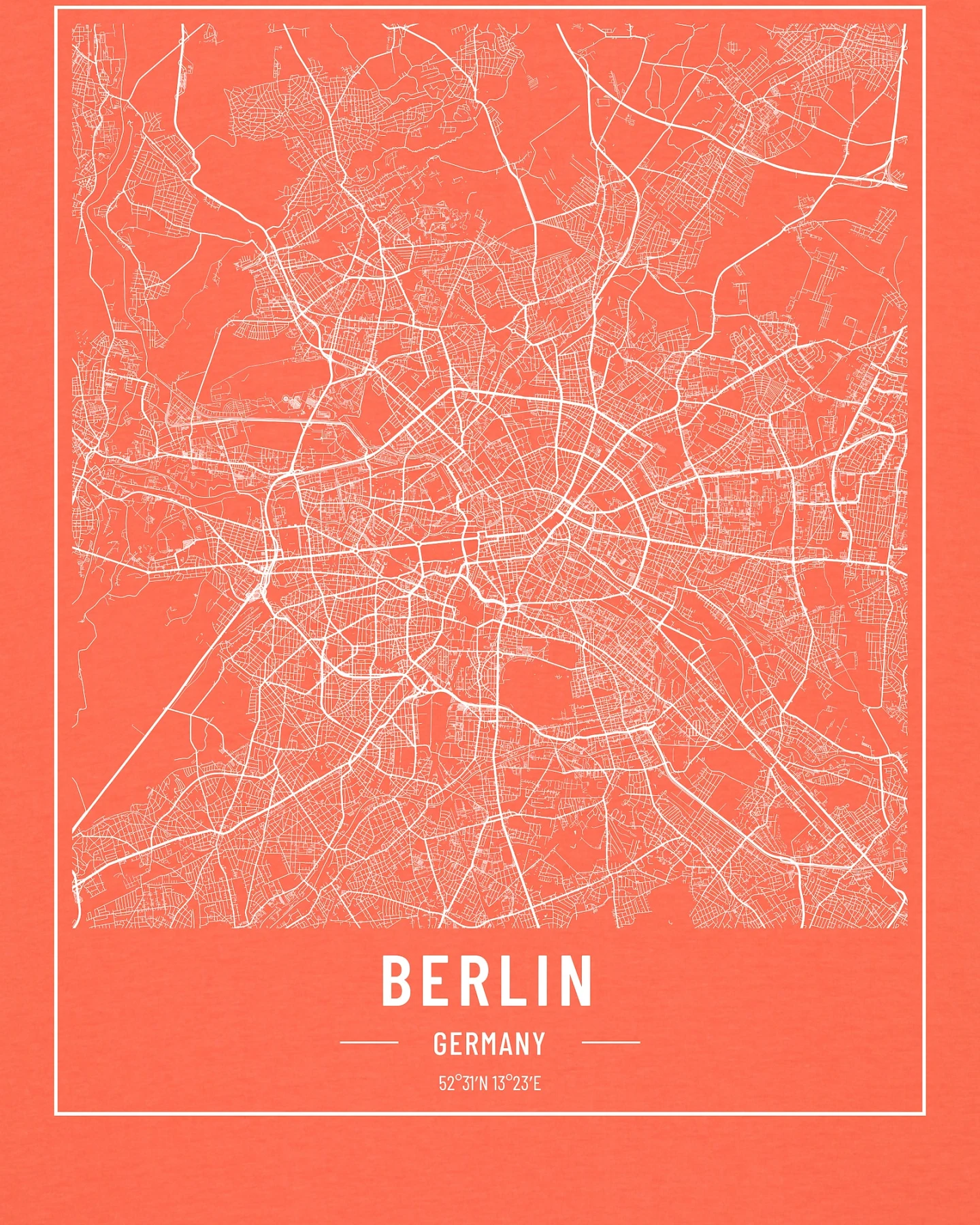 Watapparel T-Shirt City maps Berlin Landkarte – Ansicht 3