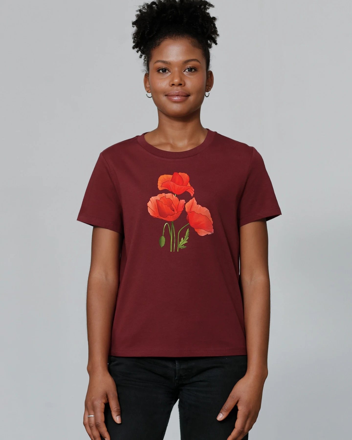 Watapparel T-Shirt Poppy Flowers – Ansicht 2
