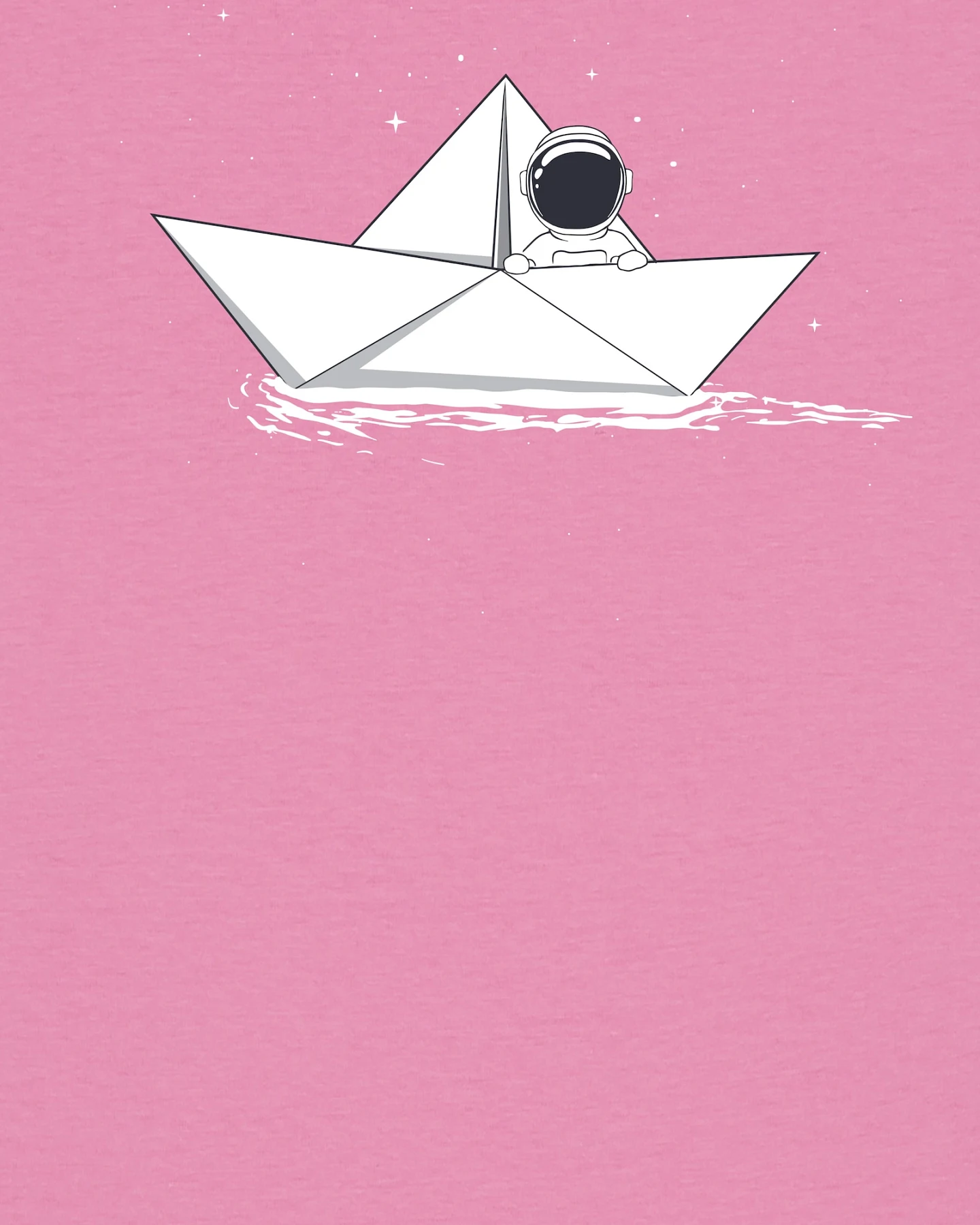 Watapparel T-Shirt Astronaut in paper boat – Ansicht 3
