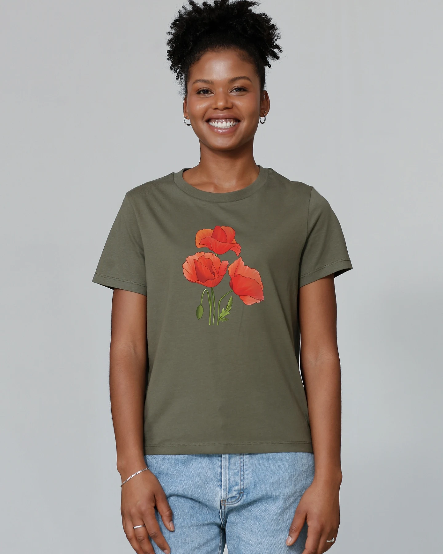Watapparel T-Shirt Poppy Flowers – Ansicht 2