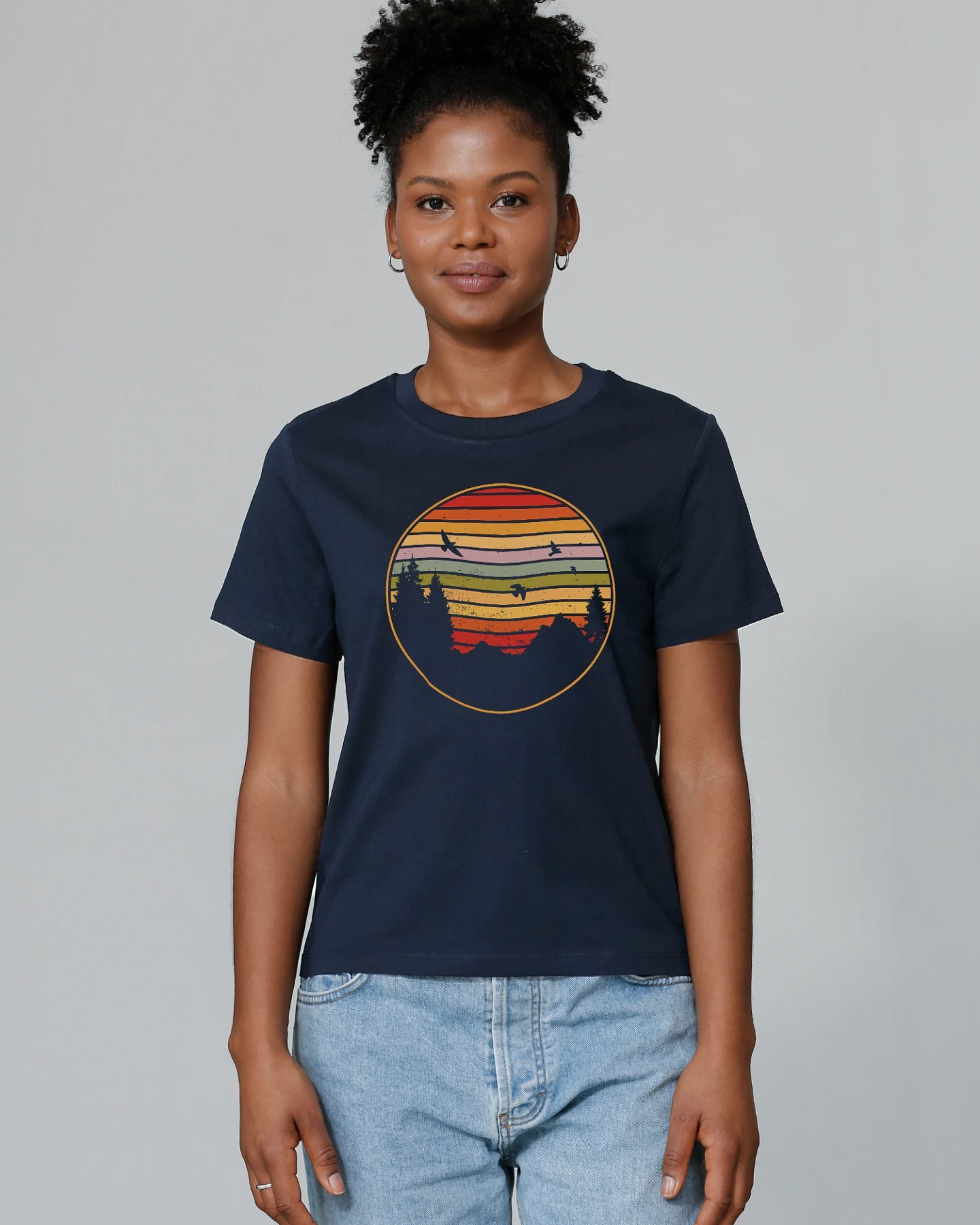 Watapparel T-Shirt Sunset Berge & Tannen – Ansicht 2