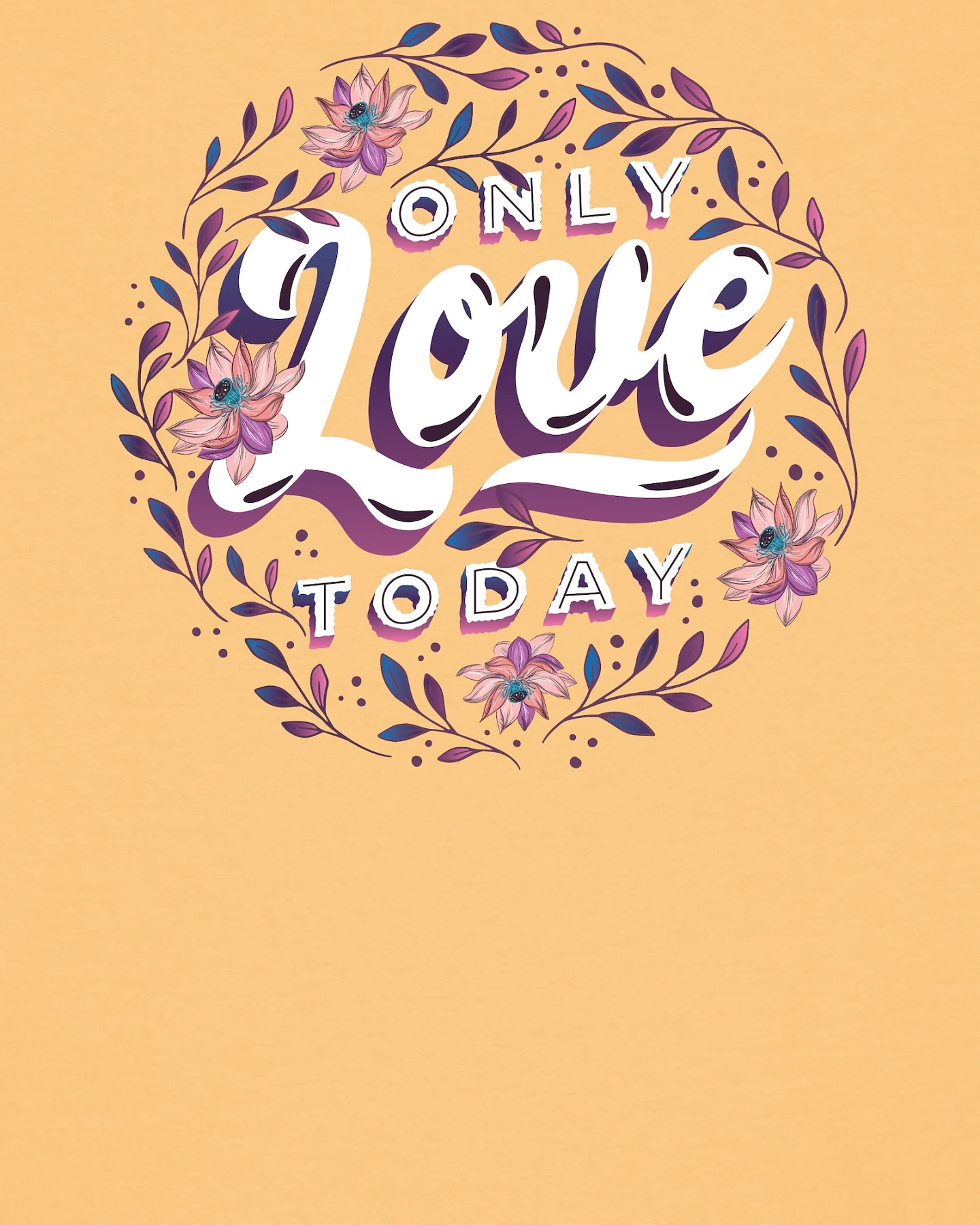 Watapparel T-Shirt Only love today – Ansicht 3