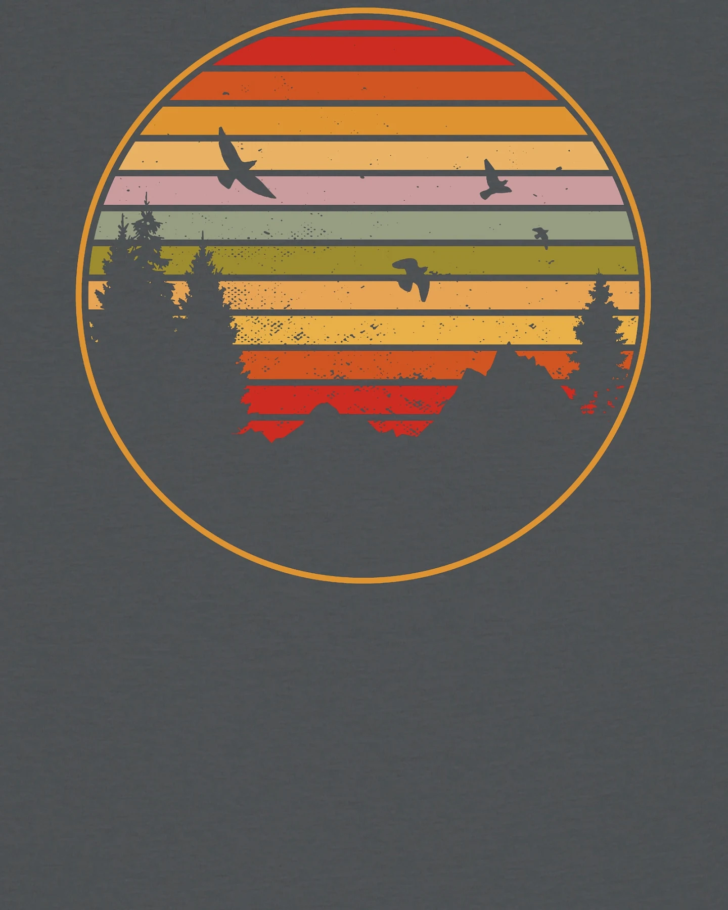 Watapparel T-Shirt Sunset Berge & Tannen – Ansicht 3