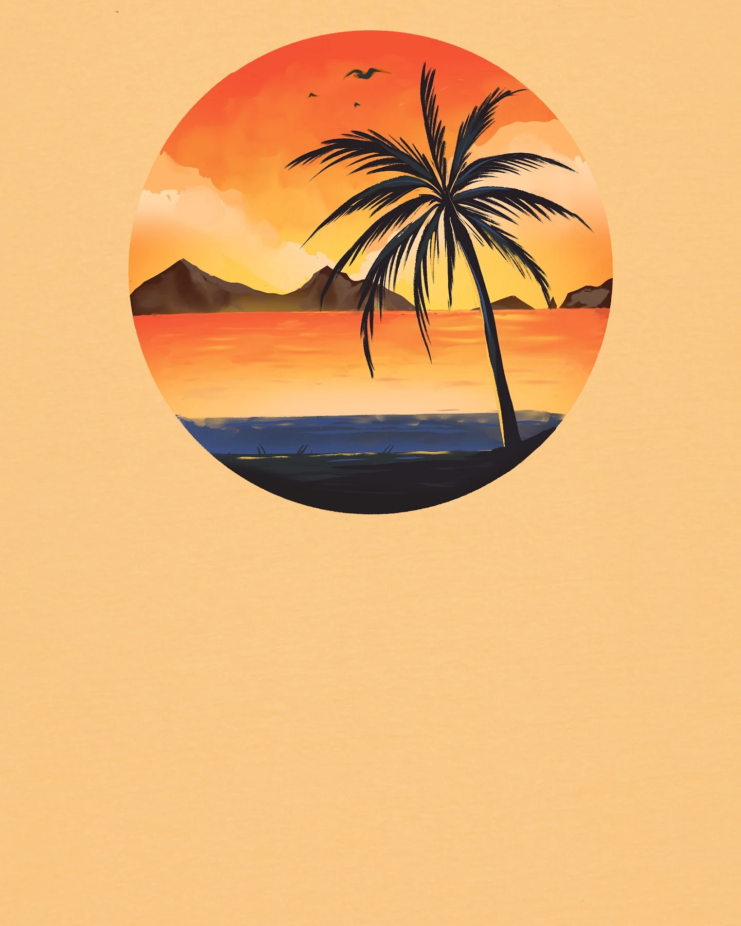 Watapparel T-Shirt Sunset on palm beach – Ansicht 3