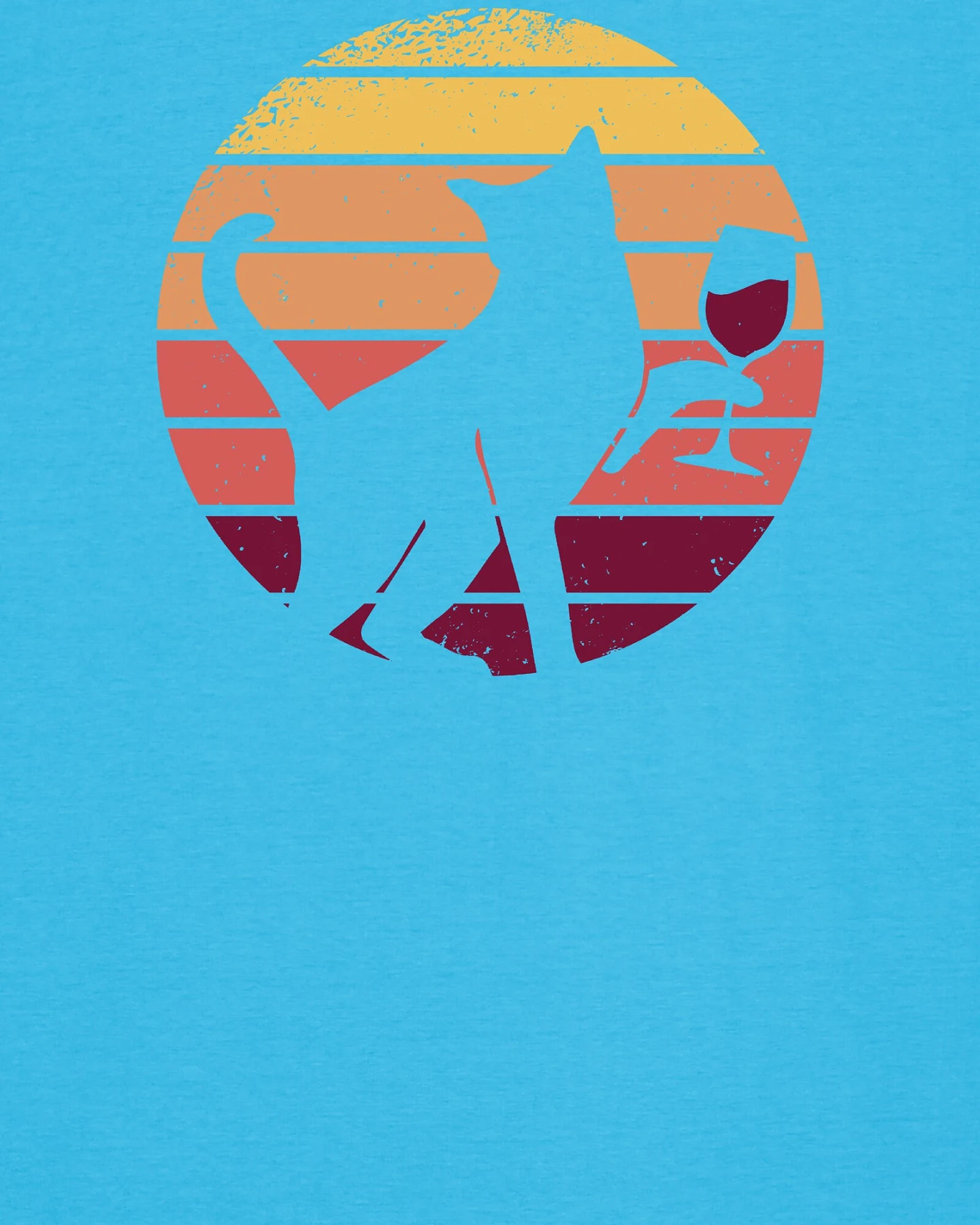 Watapparel Shirt Sunset Katze & Rotwein – Ansicht 3